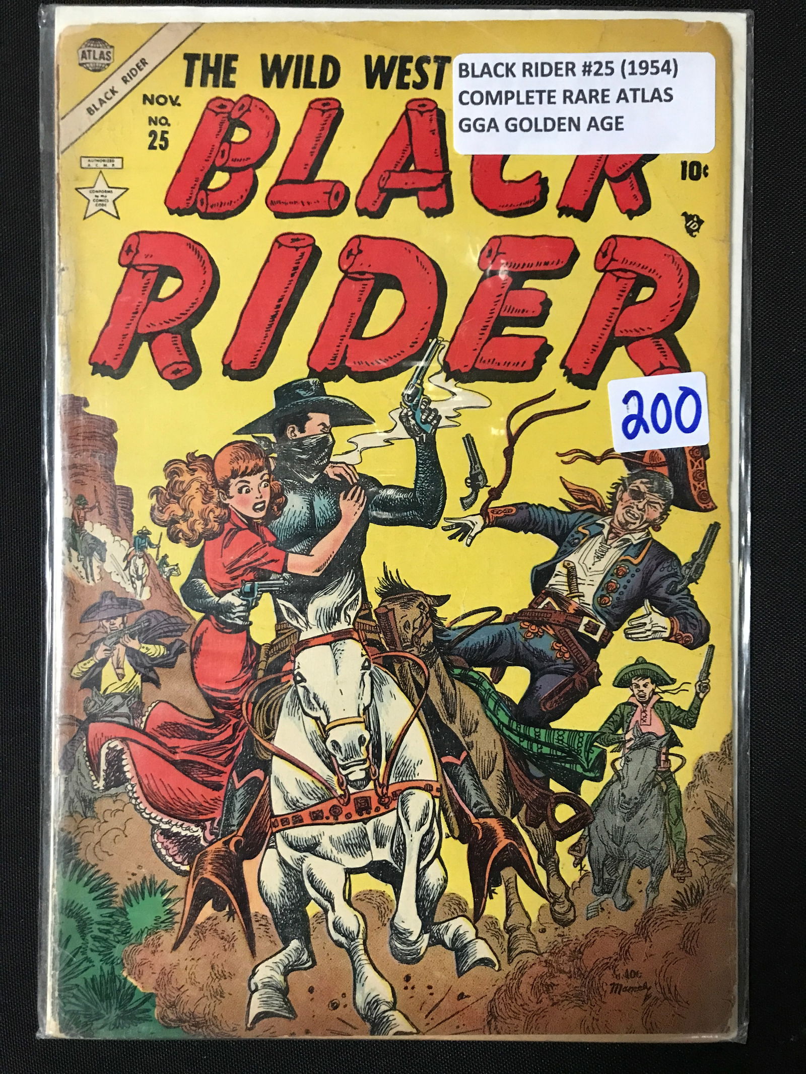 BLACK RIDER #25 (1954) COMPLETE RARE ATLAS GGA GOLDEN AGE - ATLAS COMICS (1 of 1)