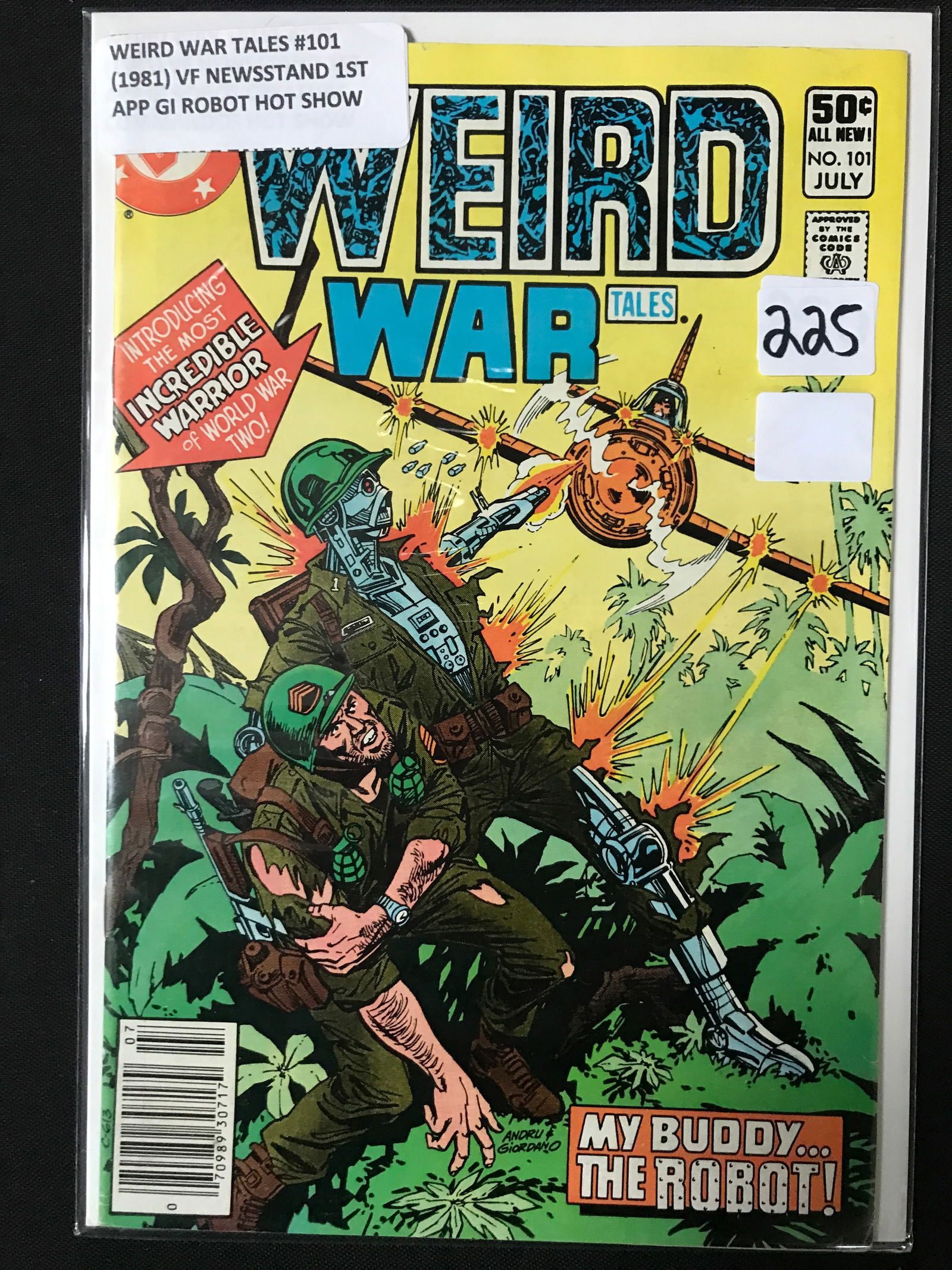 WEIRD WAR TALES #101 (1981) VF NEWSSTAND 1ST APP GI ROBOT HOT SHOW - DC COMICS (1 of 1)