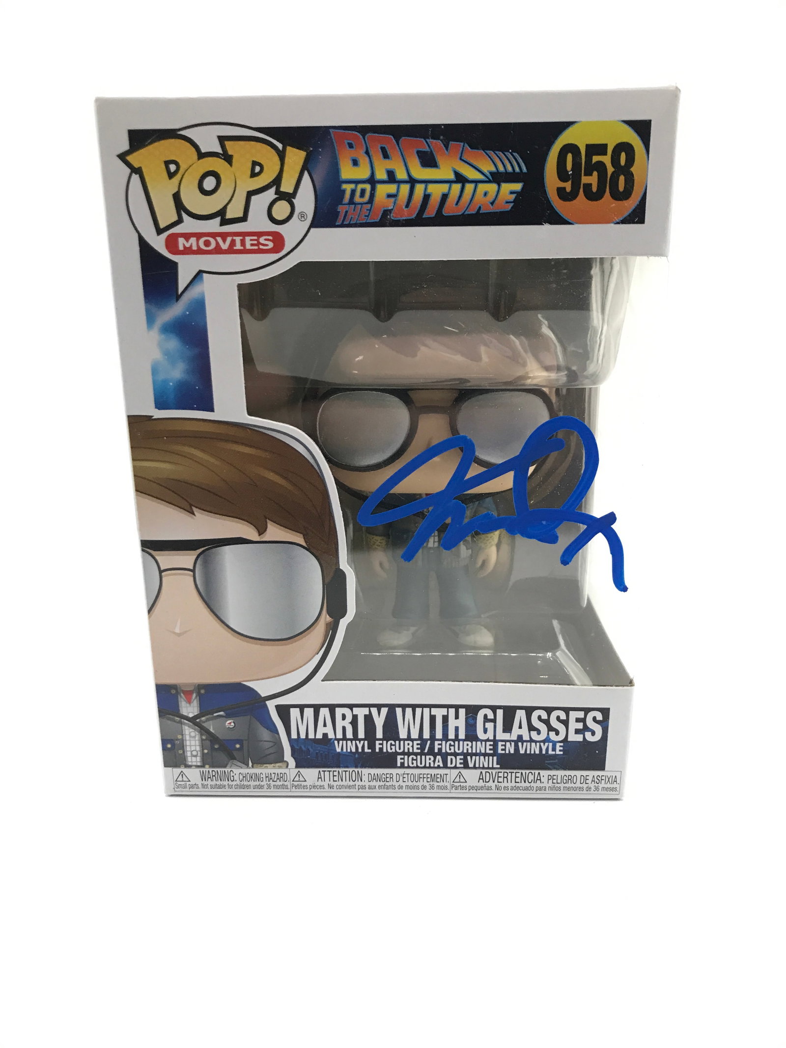 MICHAEL J FOX SIGNED MARTY MCFLY BACK TO THE FUTURE FUNKO POP - WWOC COA: Prices are in Canadian dollars