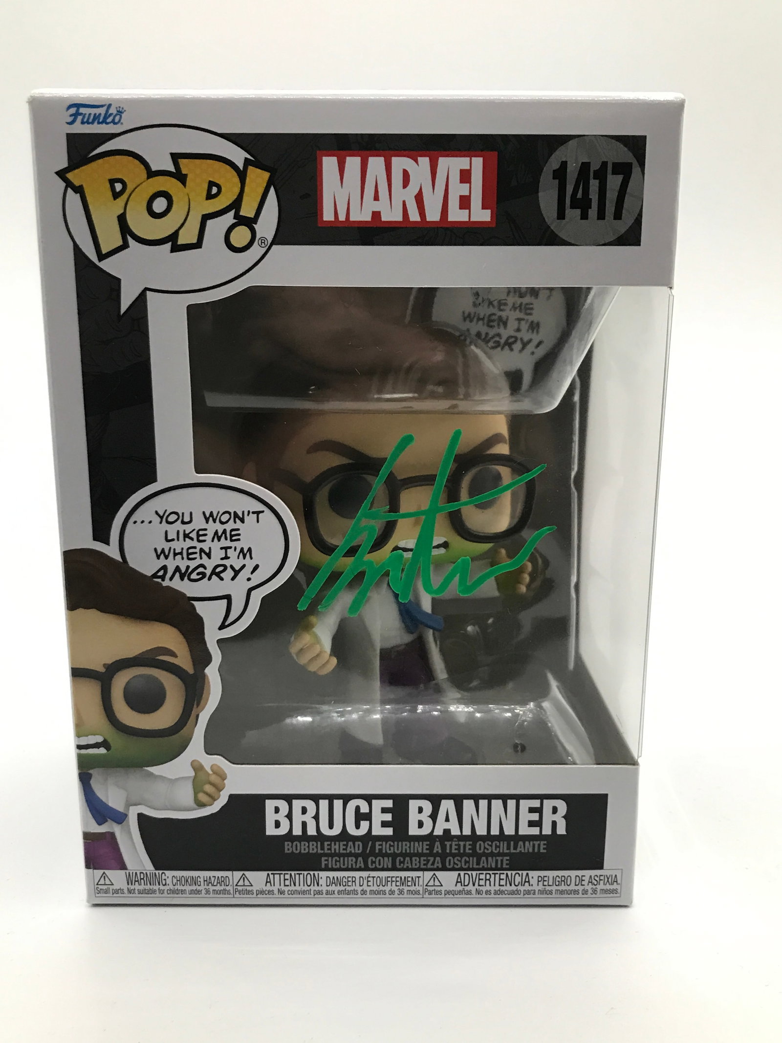 EDWARD NORTON SIGNED BRUCE BANNER FUNKO POP - KB COA: Prices are in Canadian dollars