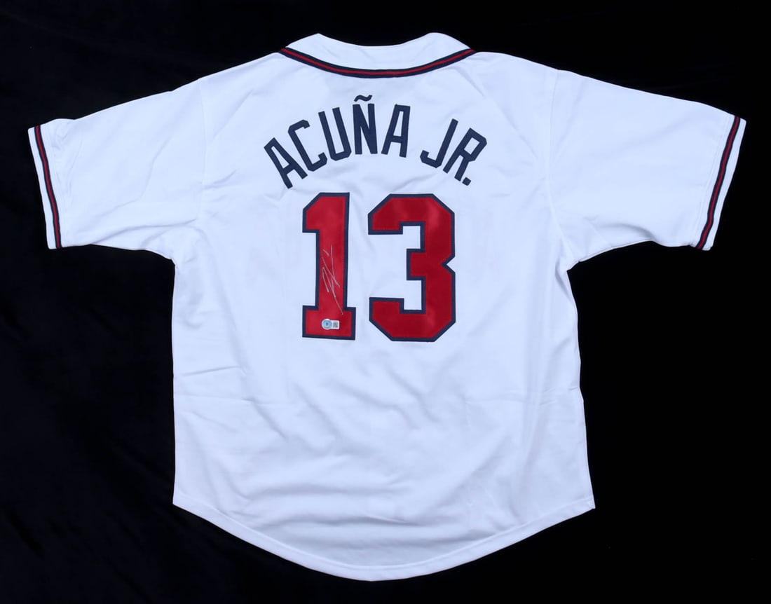 RONALD ACUNA JR SIGNED ATLANTA BRAVES JERSEY - BECKETT COA (1 of 3)
