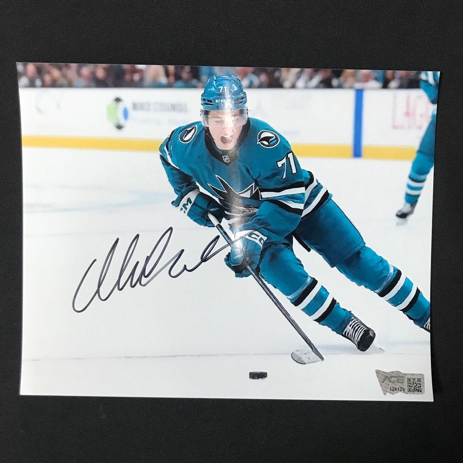 MACKLIN CELEBRINI SIGNED SAN JOSE SHARKS 8 X 10 (ACE COA) (1 of 1)
