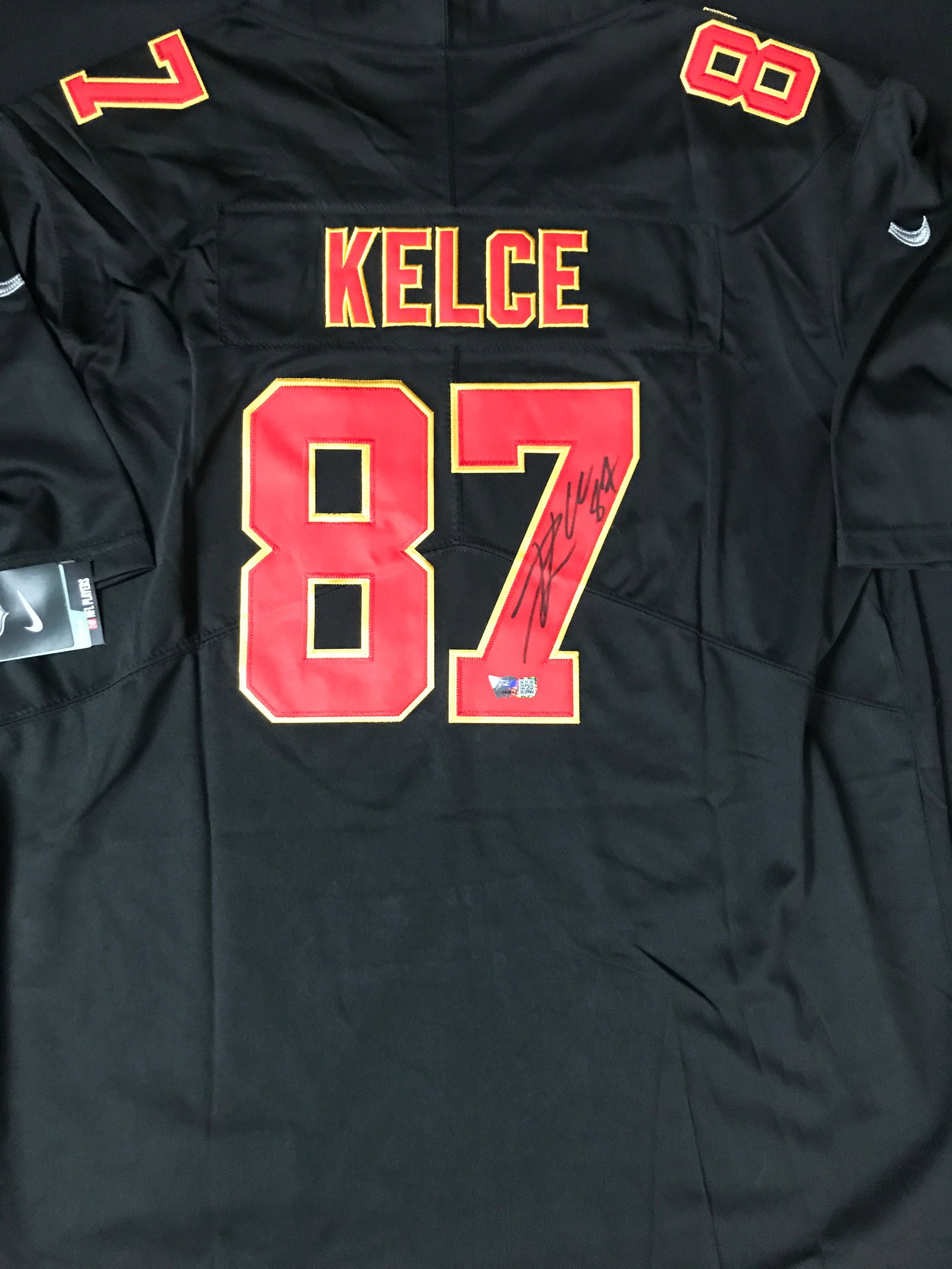 TRAVIS KELCE SIGNED Kansas City CHIEFS CUSTOM JERSEY - ACE COA: Prices are in Canadian dollars