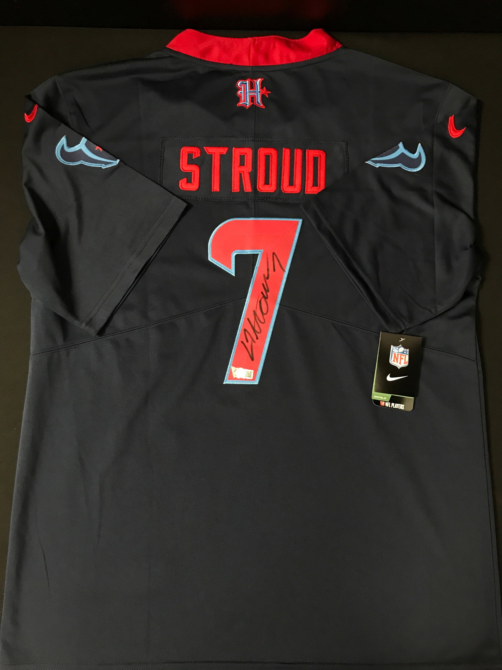 CJ STROUD SIGNED HOUSTON TEXANS CUSTOM JERSEY - ACE COA: Prices are in Canadian dollars