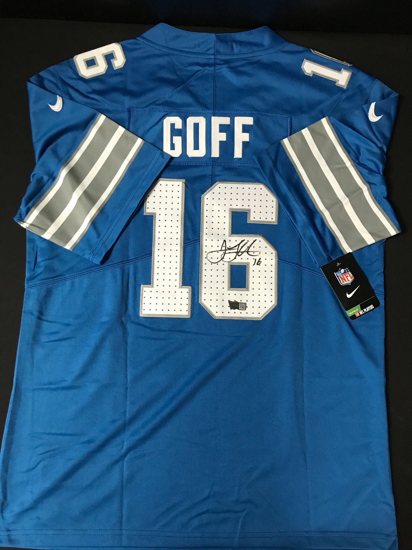 JARED GOFF SIGNED DETROIT LIONS CUSTOM JERSEY - ACE COA: Prices are in Canadian dollars