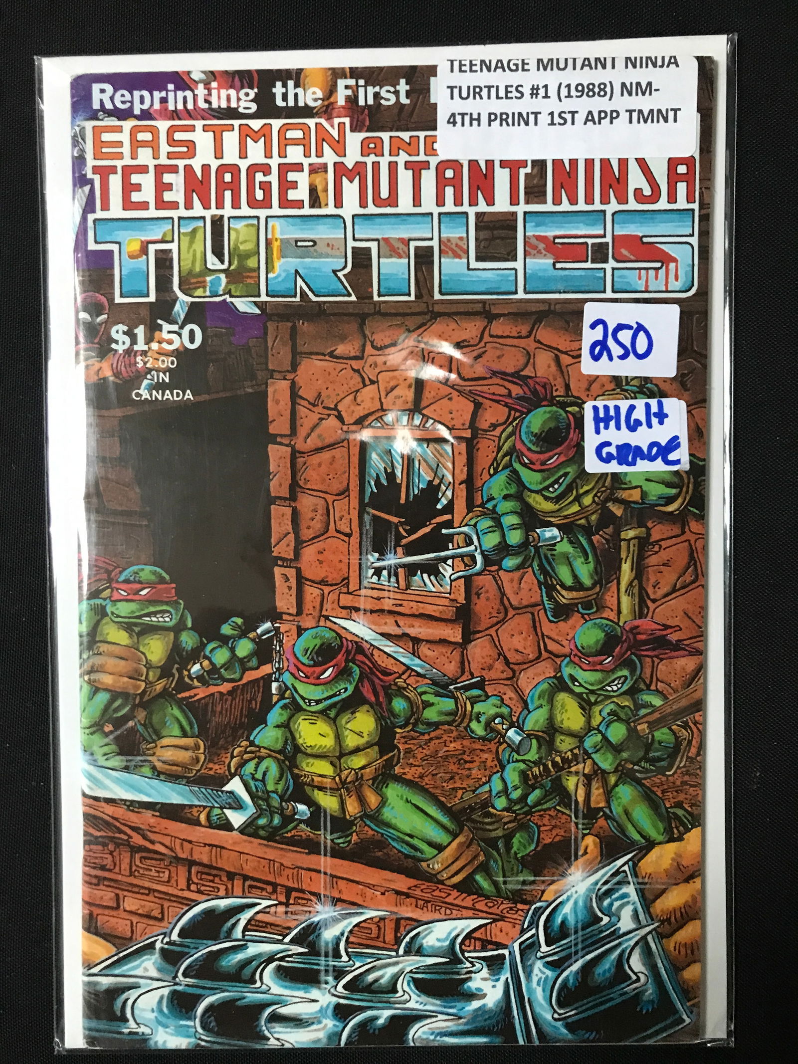 TEENAGE MUTANT NINJA TURTLES #1 4TH PRINT 1ST TMNT - EASTMAN AND LAIRD: Prices are in Canadian dollars