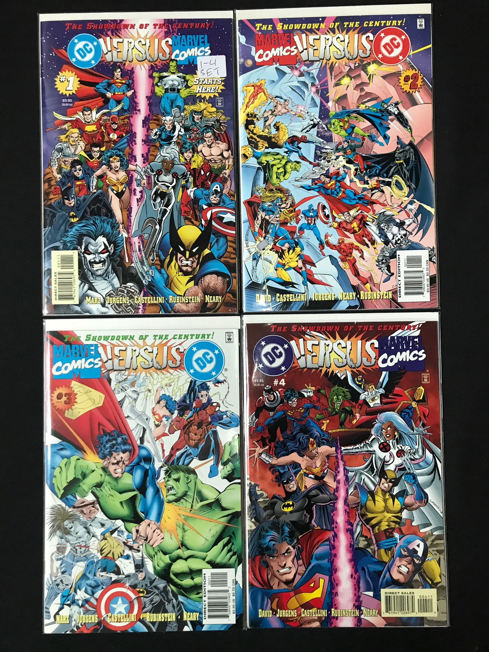 LOT OF 4 SHOWDOWN OF THE CENTURY #1-4 COMICS - MARVEL VS DC (1 of 1)