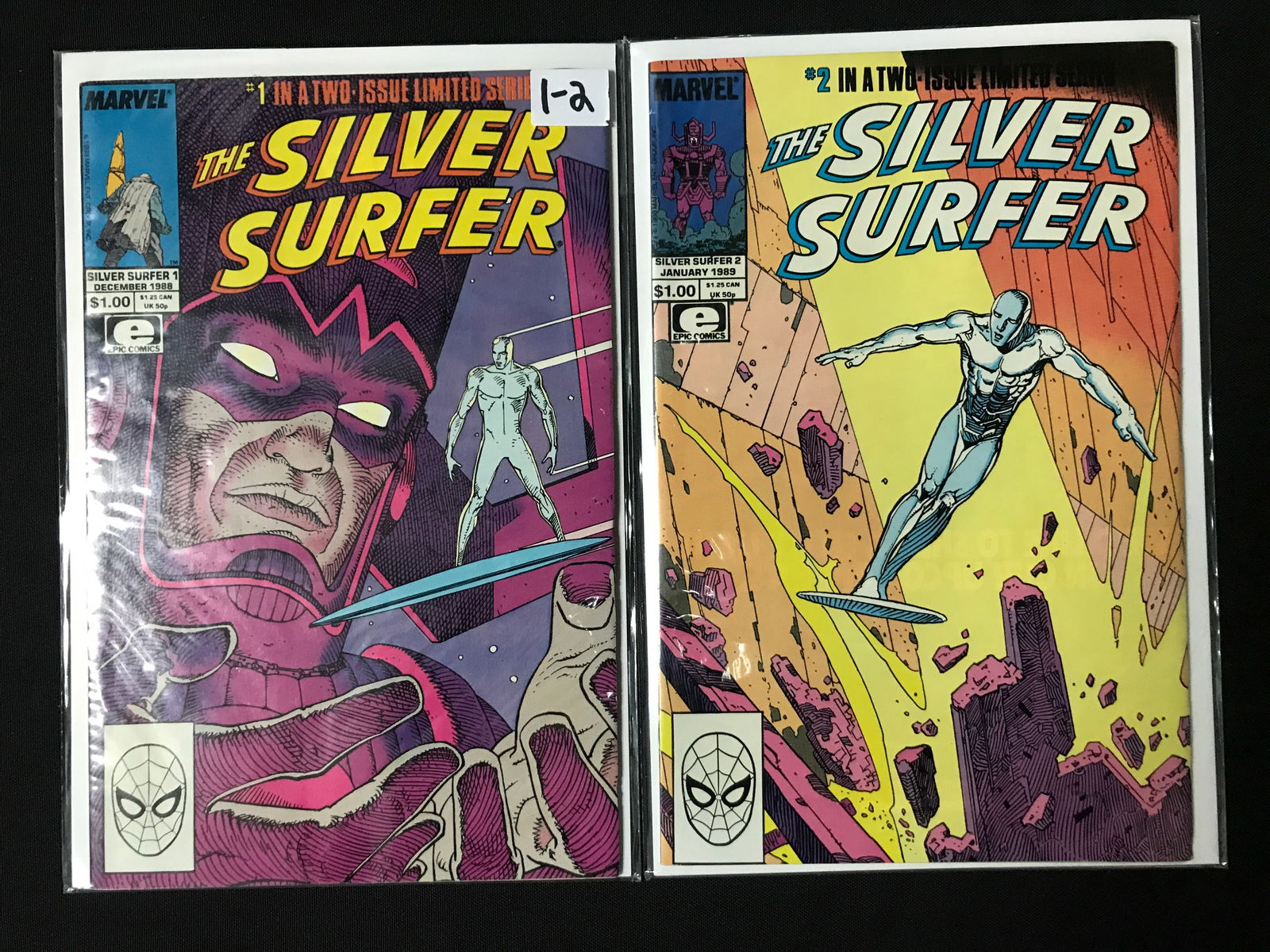 LOT OF 2 SILVER SURFER COMICS #1-2 OF A LIMITED 2 ISSUE SERIES - MARVEL COMICS (1 of 1)