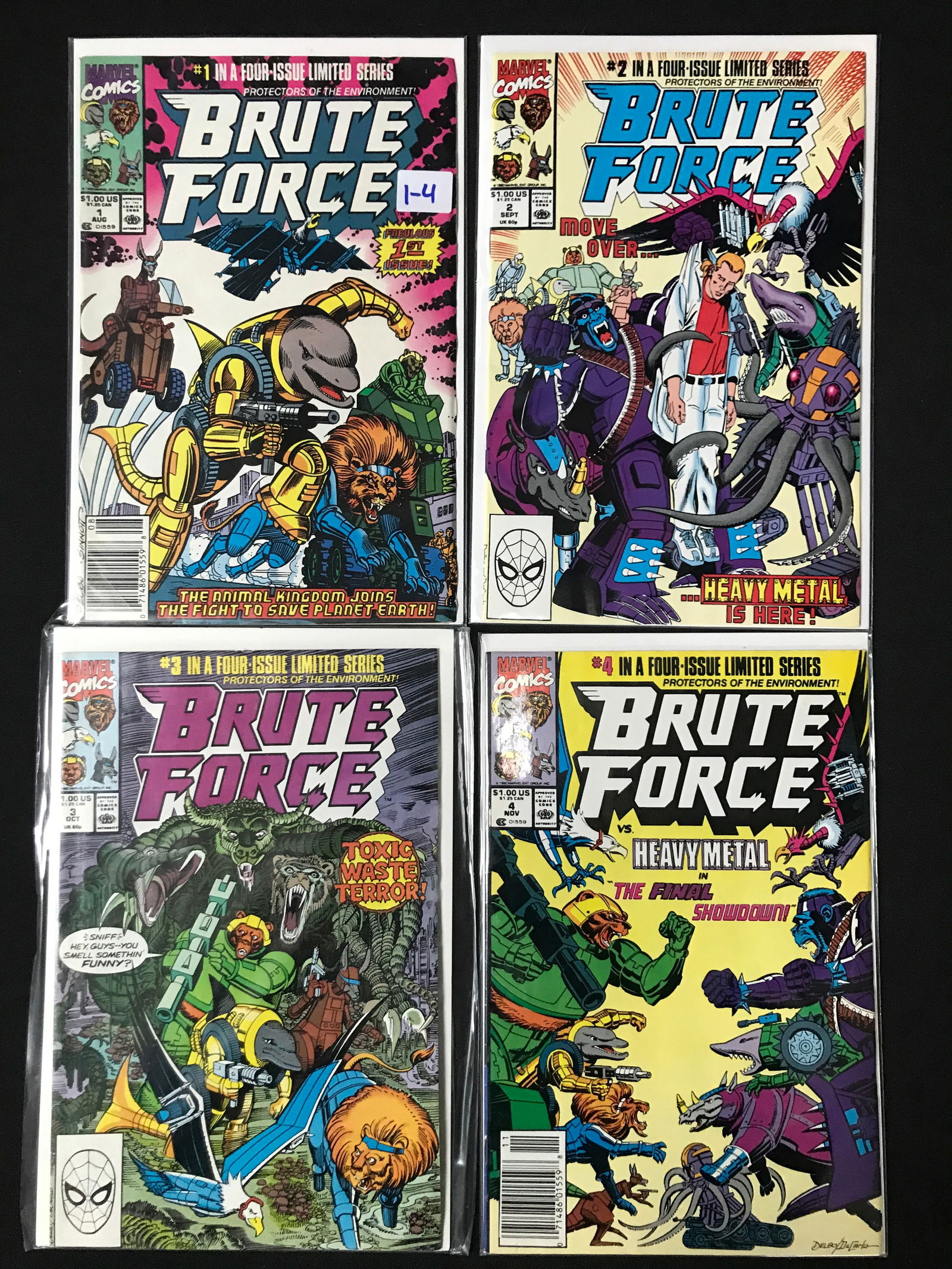 LOT OF 4 BRUTE FORCE COMICS #1-4 OF A 4 ISSUE SERIES - MARVEL COMICS (1 of 1)
