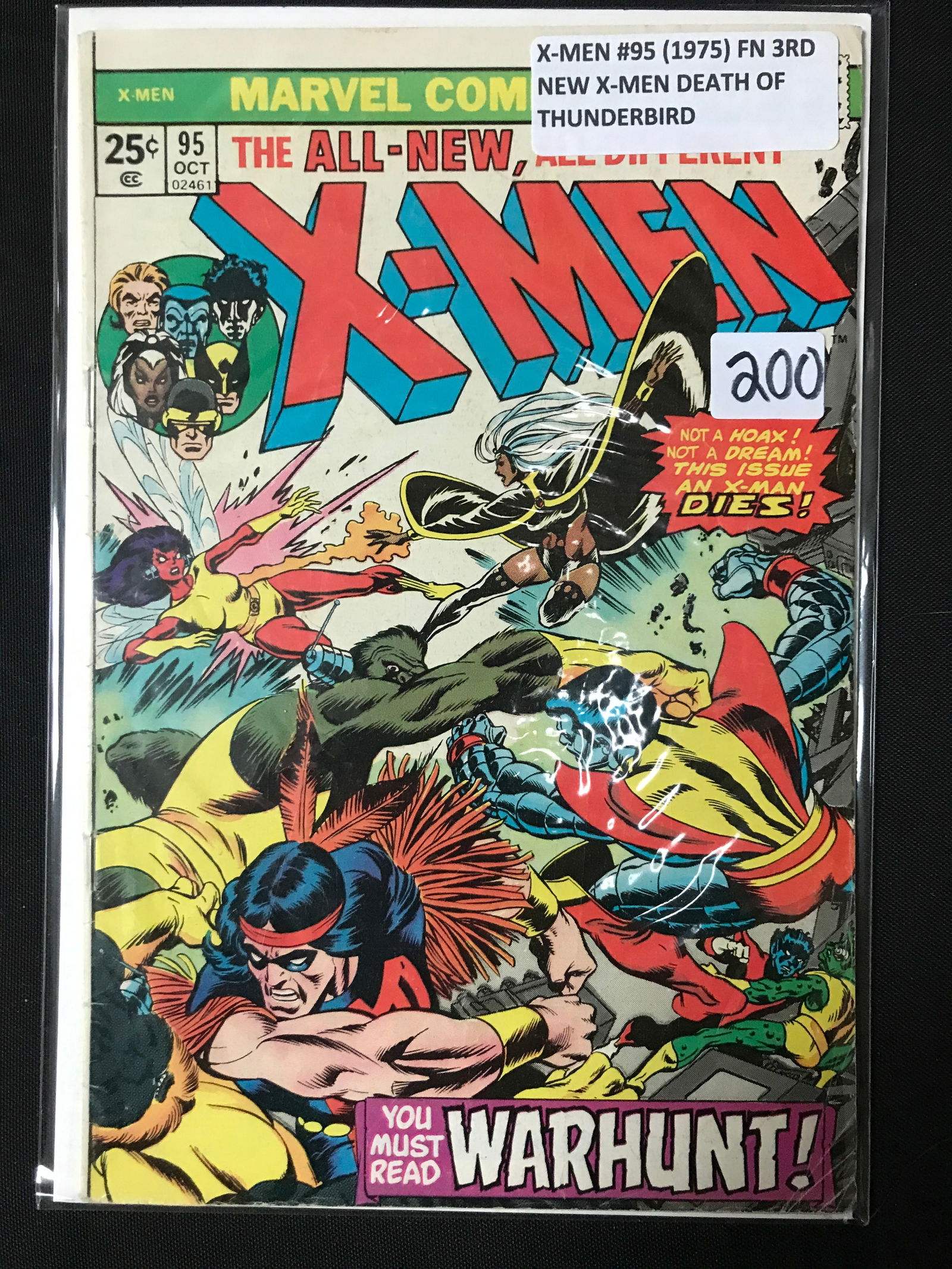 X-MEN #95 (1975) 3RD NEW XMEN DEATH OF THUNDERBIRD - MARVEL COMICS (1 of 1)