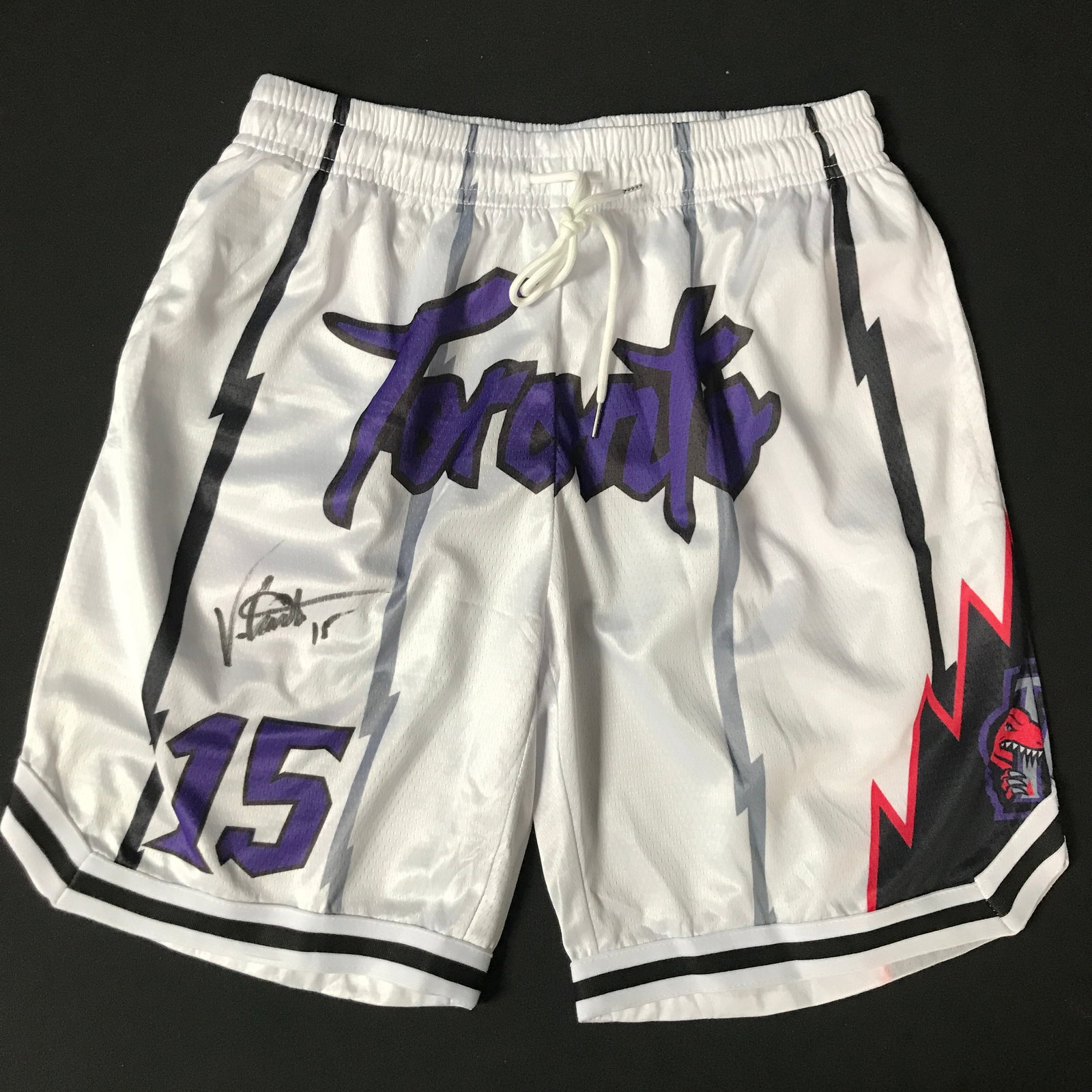VINCE CARTER SIGNED TORONTO RAPTORS BASKETBALL SHORTS (ACE COA): Prices are in Canadian dollars