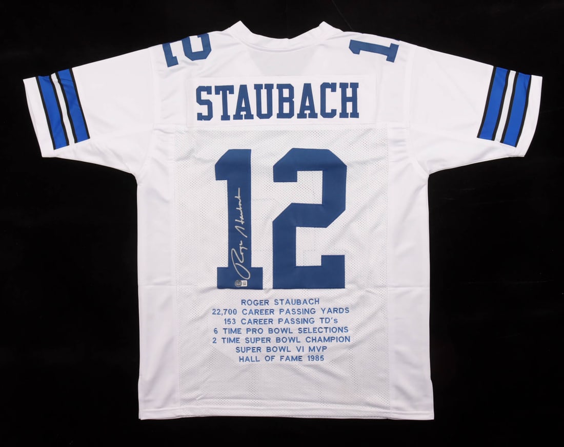 ROGER STAUBACH SIGNED HALL OF FAME JERSEY - BECKETT COA (1 of 3)