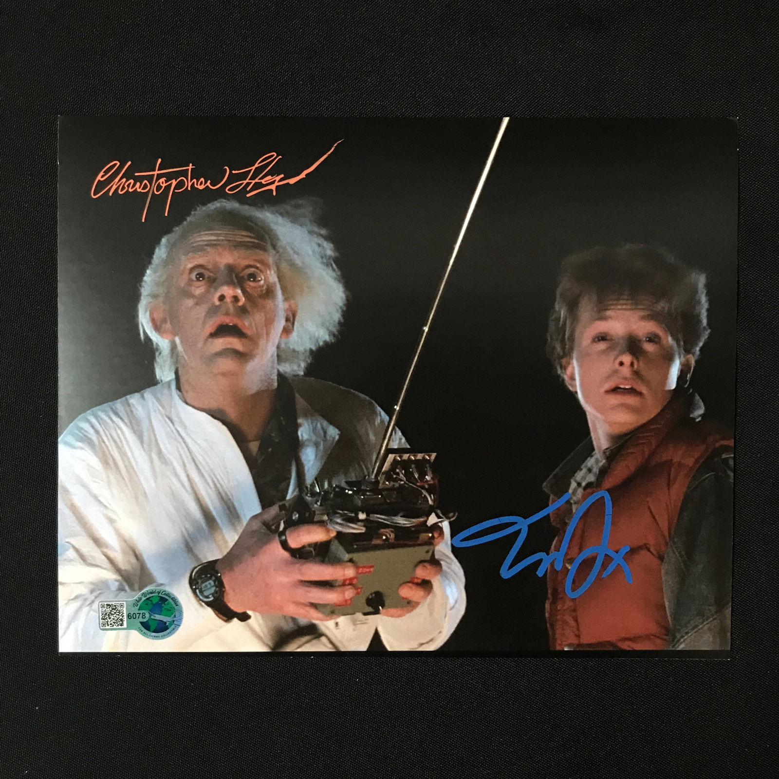 CHRISTOPHER LLOYD SIGNED DOC BROWN BACK TO THE FUTURE 8X10 - WWOC COA: Prices are in Canadian dollars