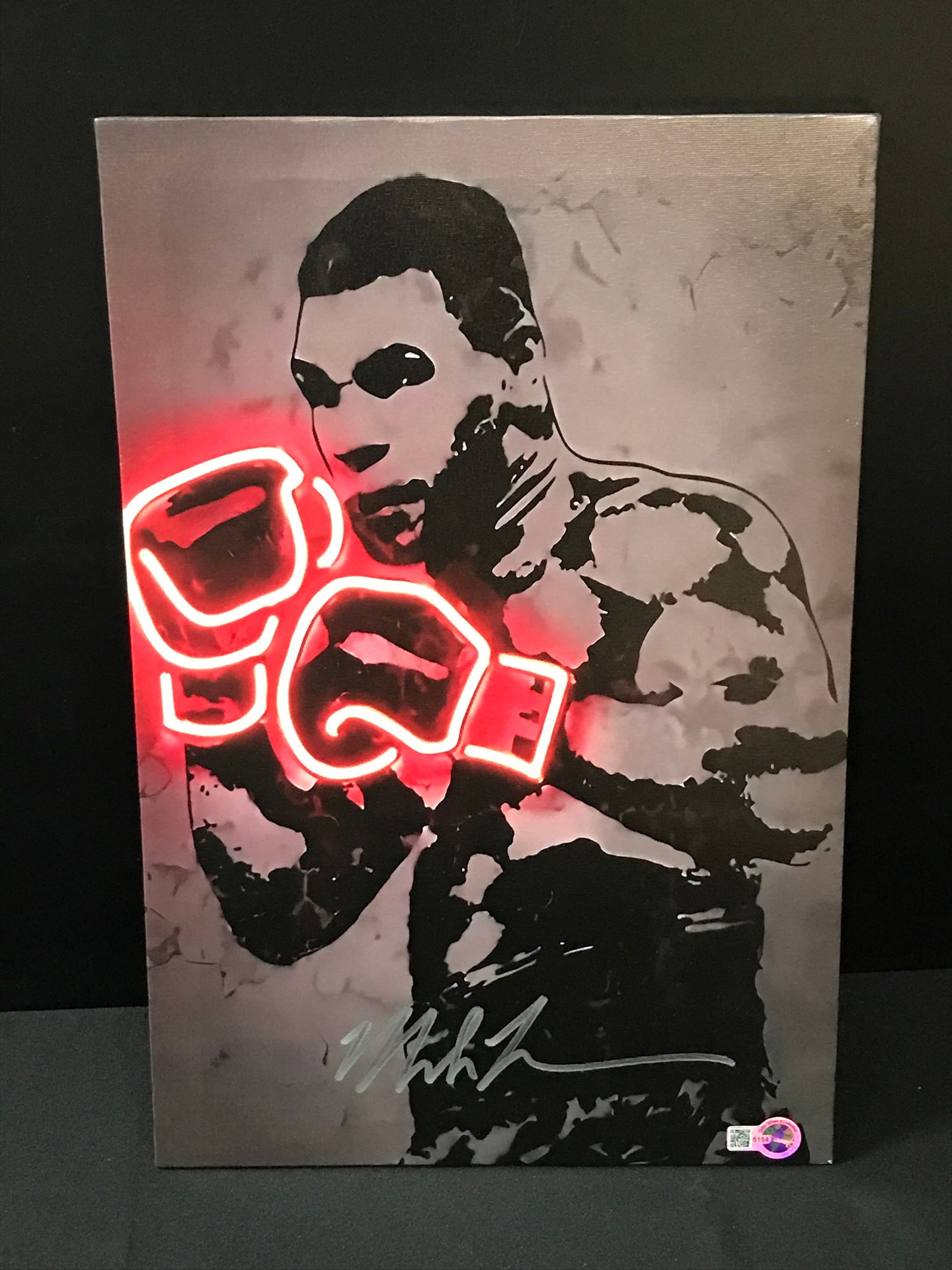 MIKE TYSON SIGNED 11 X 18 CANVAS (1 of 2)