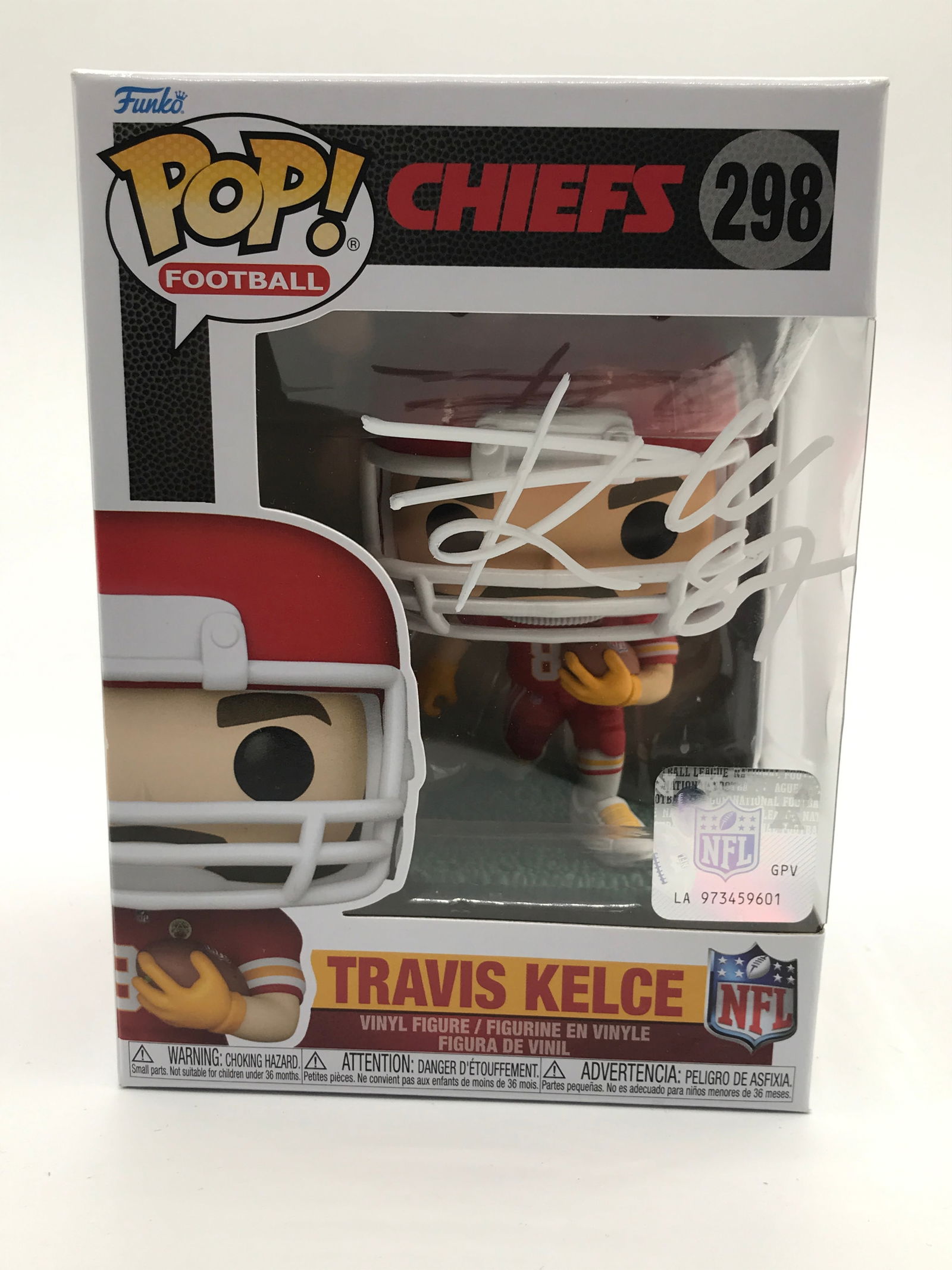 TRAVIS KELCE SIGNED FUNKO POP - ACE COA (1 of 2)