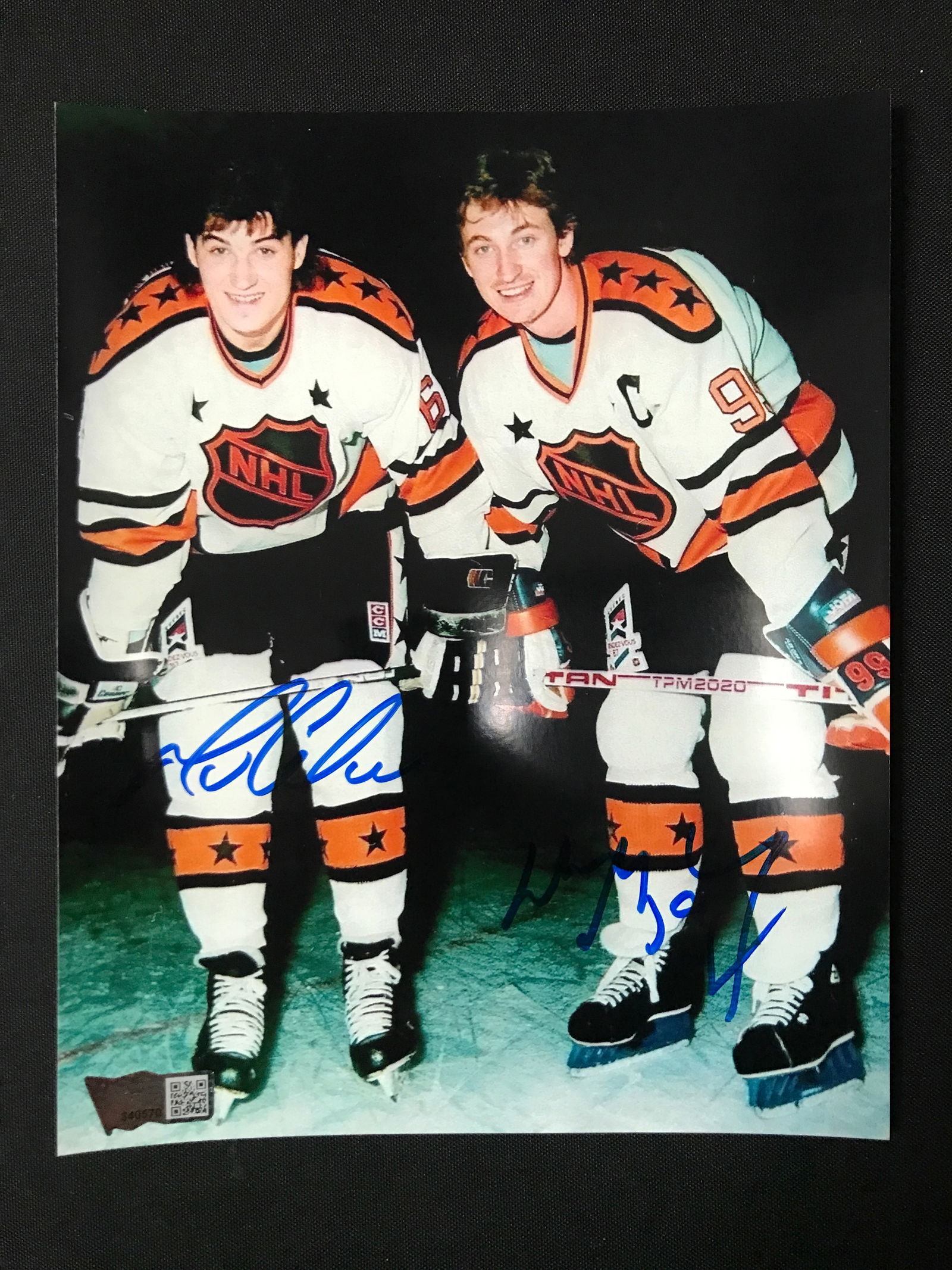 MARIO LEMIEUX AND Wayne Gretzky DUAL SIGNED 8X10 - ACE COA (1 of 1)