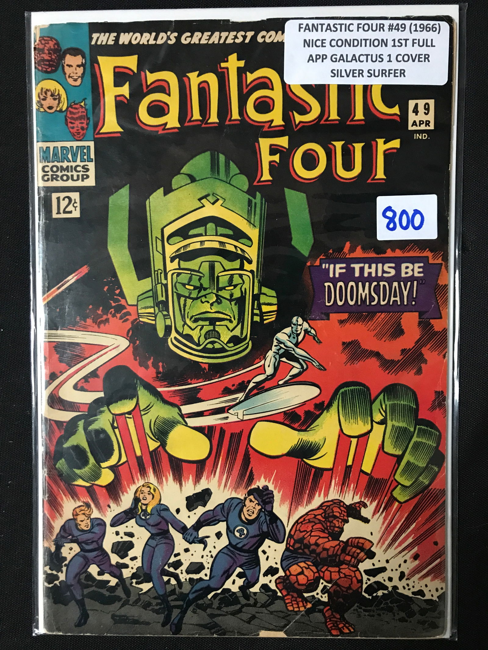 FANTASTIC FOUR #49 (1966) 1ST FULL APP GALACTUS 1 COVER SILVER SURFER - MARVEL COMICS (1 of 1)