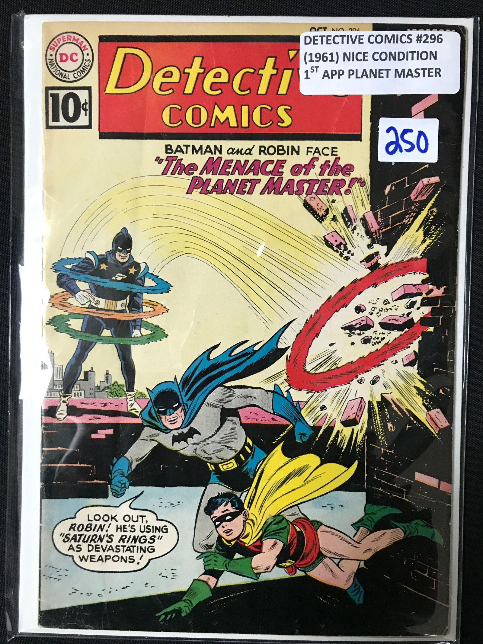 DETECTIVE COMICS #296 (1961) 1ST APP PLANET MASTER - DC COMICS (1 of 1)