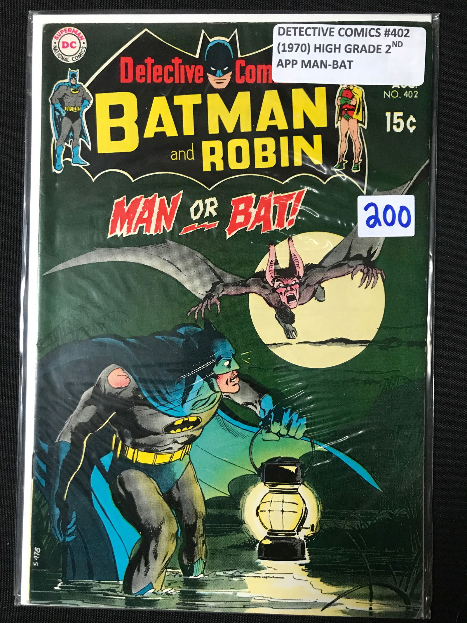 DETECTIVE COMICSW #402 (1970) 2ND APP MAN-BAT - DC COMICS (1 of 1)
