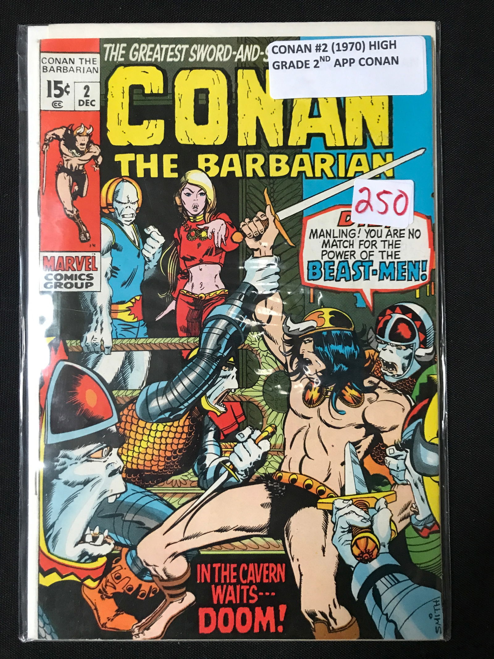 CONAN THE BARBARIAN #2 (1970) 2ND APP CONAN - MARVEL COMICS (1 of 1)