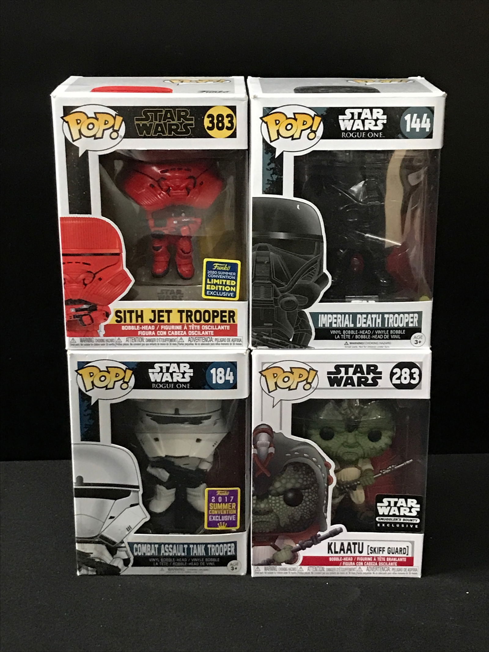 LOT OF 4 Star Wars FUNKO POPS IN ORIGINAL PACKAGING (1 of 1)