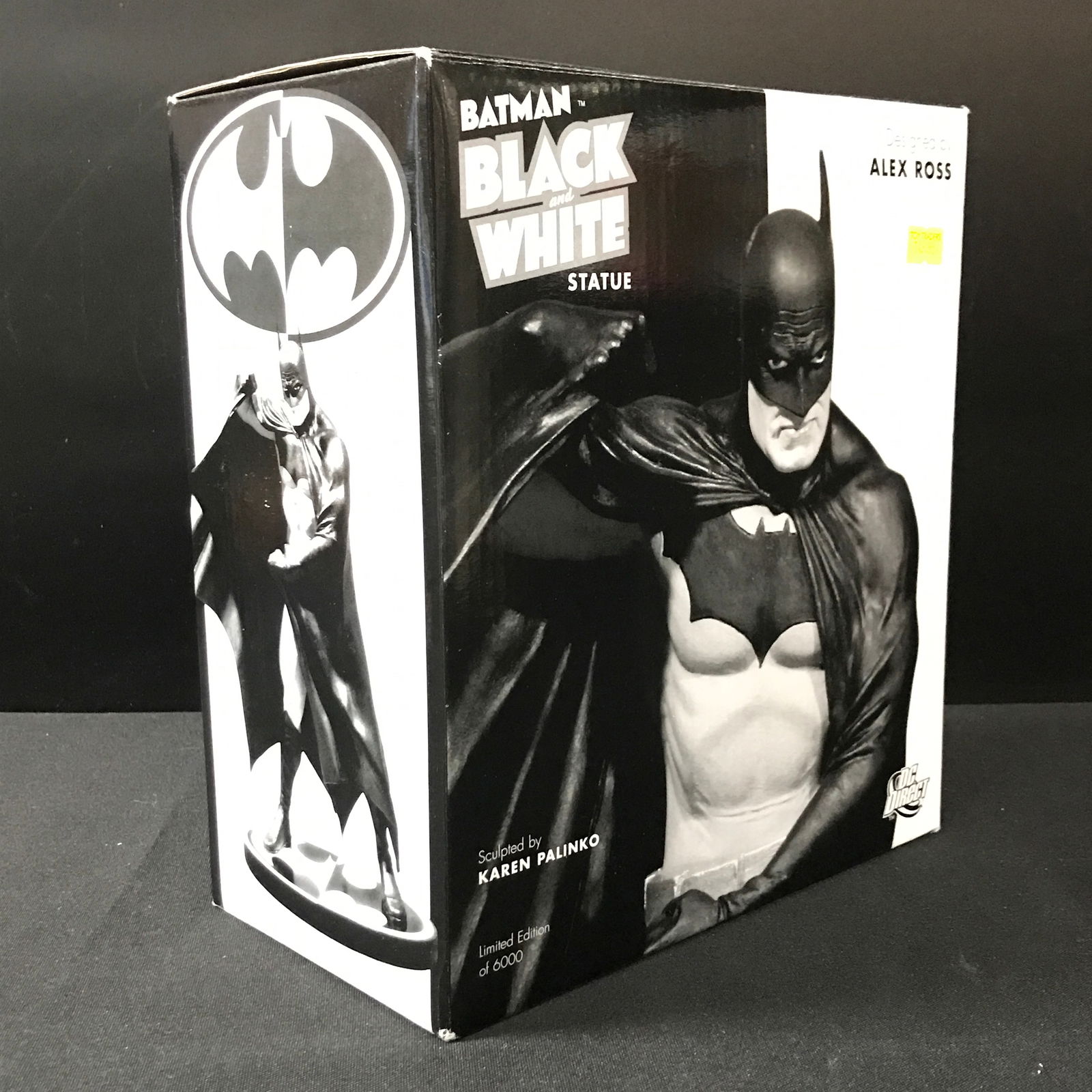 DC DIRECT BATMAN BLACK & WHITE STATUE BY ALEX ROSS IN ORIGINAL PACKAGING (1 of 2)