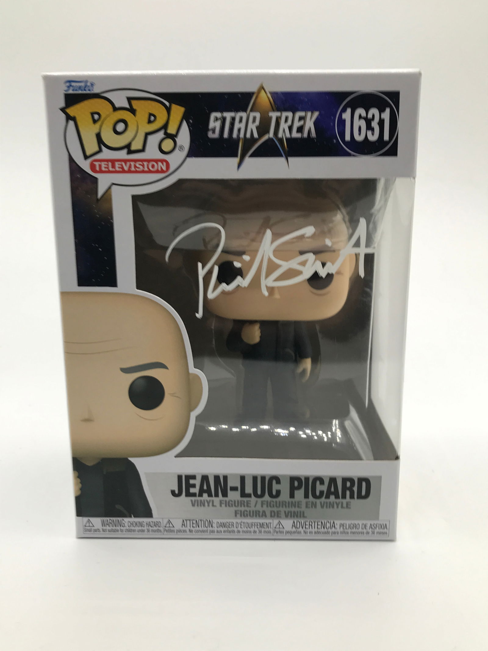 PATRICK STEWART SIGNED JEAN LUC PICARD FUNKO POP - KB COA (1 of 2)