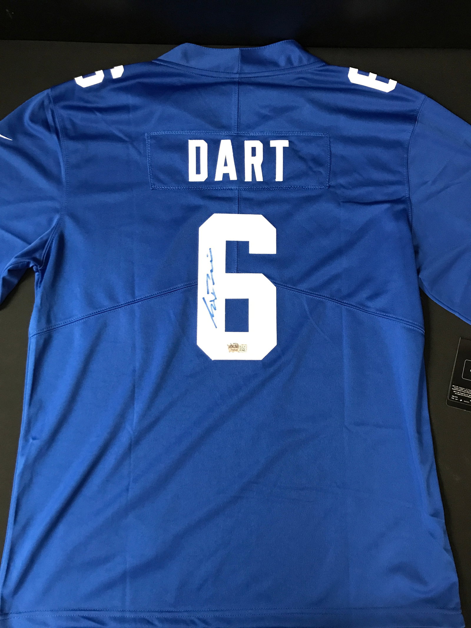 JAXSON DART SIGNED NEW YORK GIANTS CUSTOM JERSEY - ACE COA: Prices are in Canadian dollars