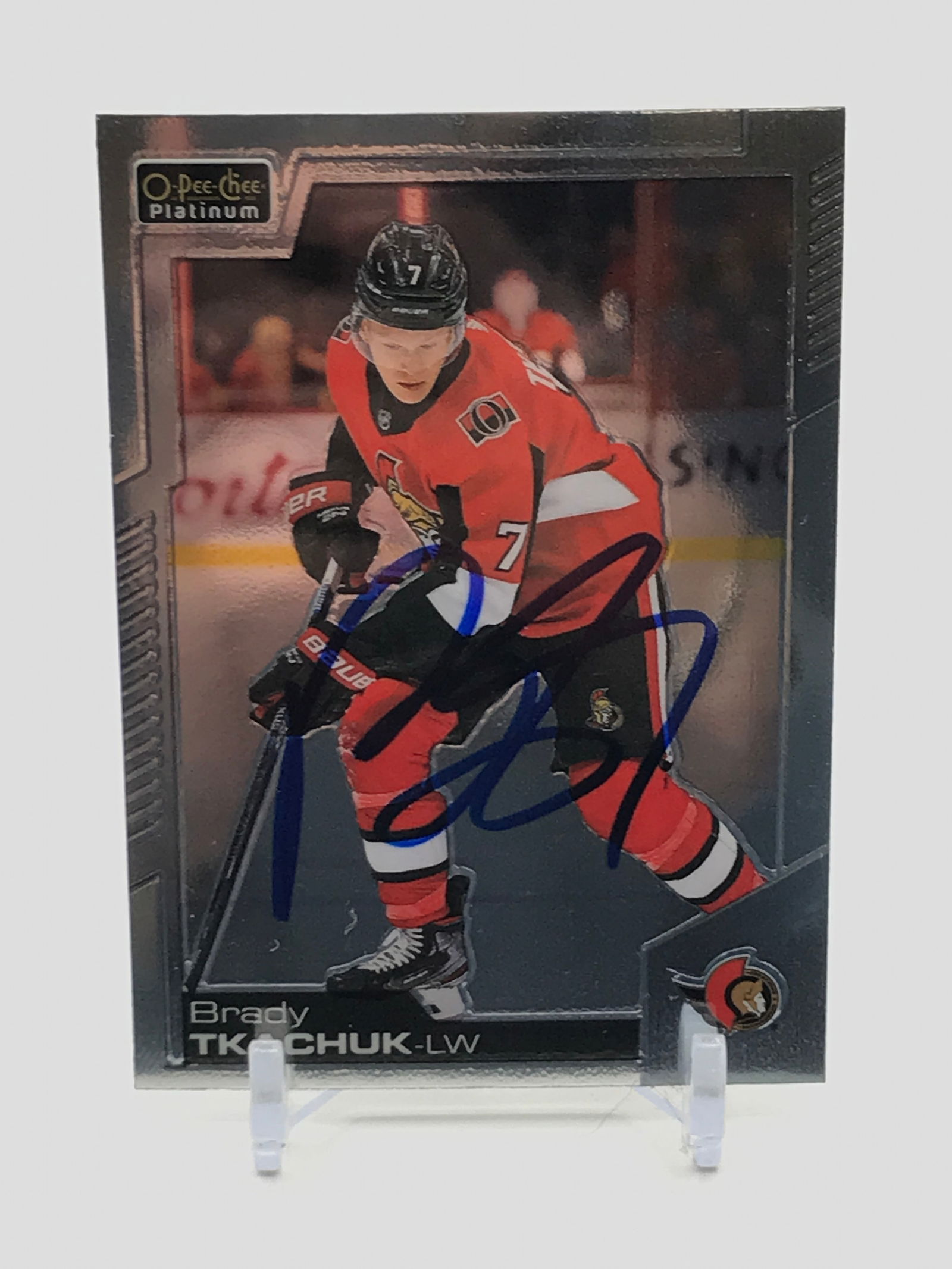 BRADY TKACHUK SIGNED HOCKEY TRADING CARD (1 of 2)