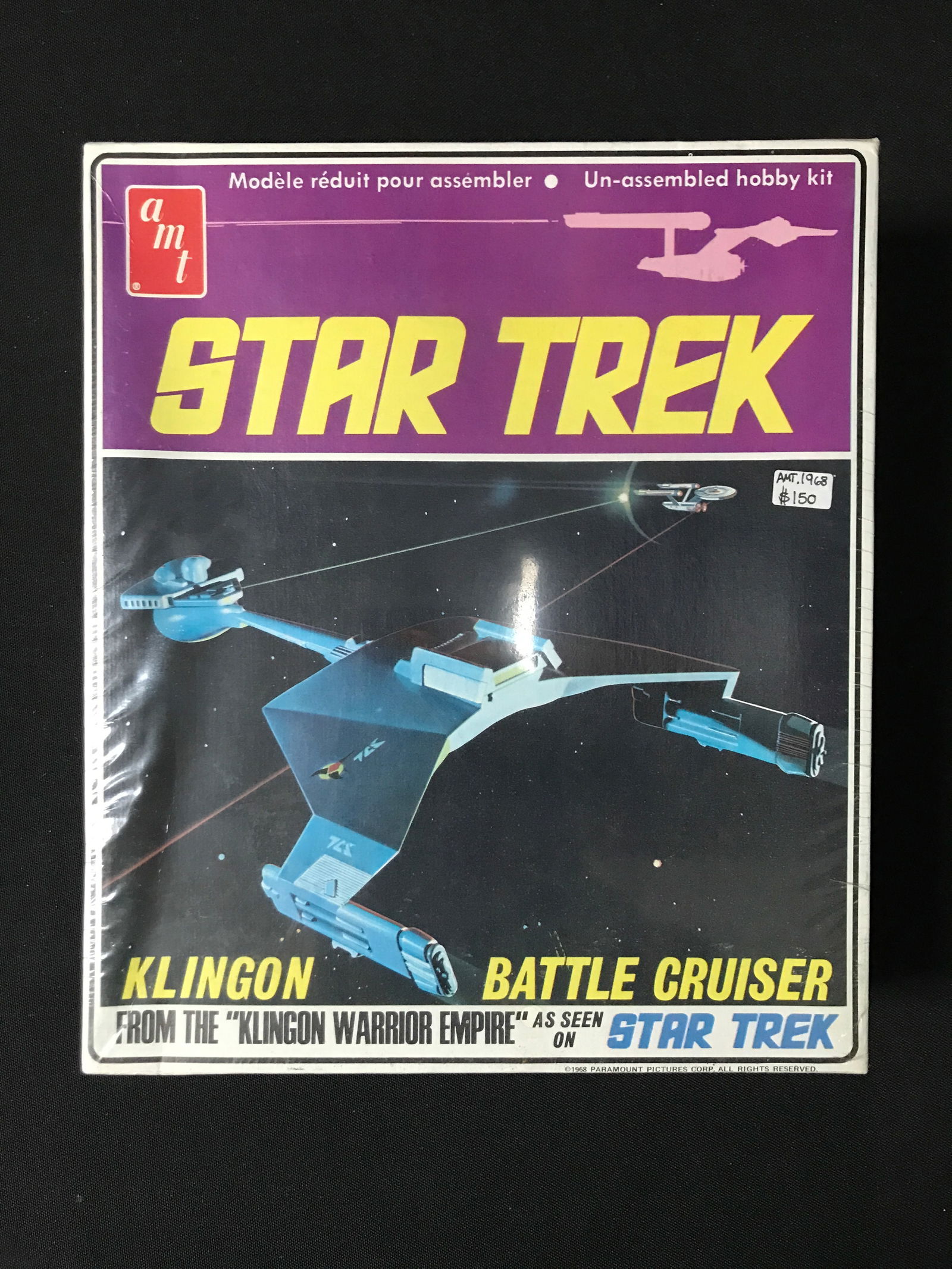 UNBUILT AMT Star Trek KLINGON BATTLE CRUISER MODEL KIT IN ORIGINAL PACKAGING (1 of 1)