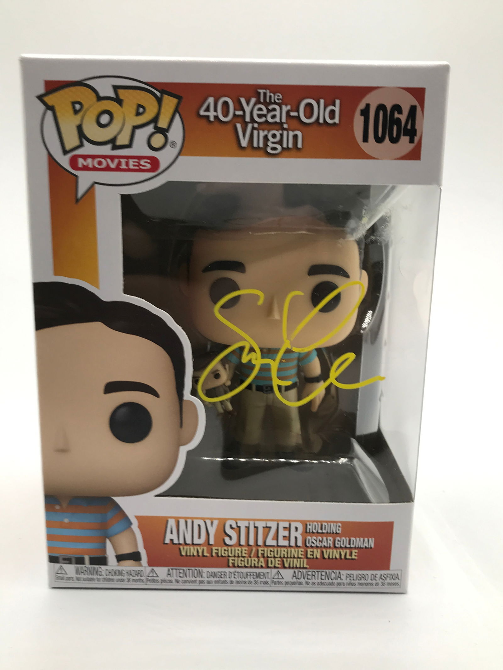 STEVE CAROLL SIGNED 40 YEAR OLD VIRGIN FUNKO POP - KB COA (1 of 2)