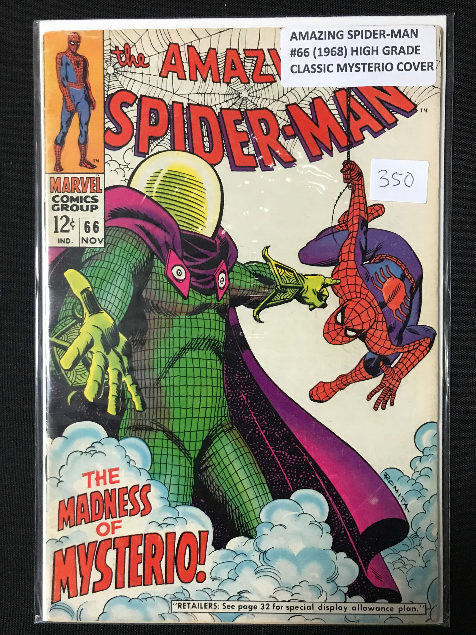 AMAZING SPIDERMAN #66 (1968) CLASSIC MYSTERIO COVER - MARVEL COMICS (1 of 1)