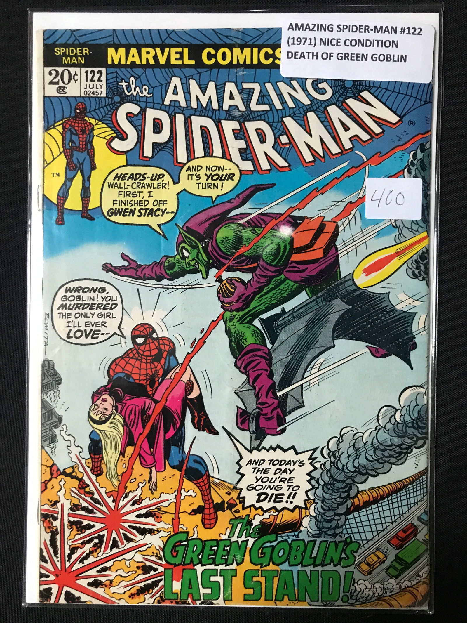 AMAZING SPIDERMAN #122 (1971) DEATH OF GREEN GOBLIN - MARVEL COMICS (1 of 1)