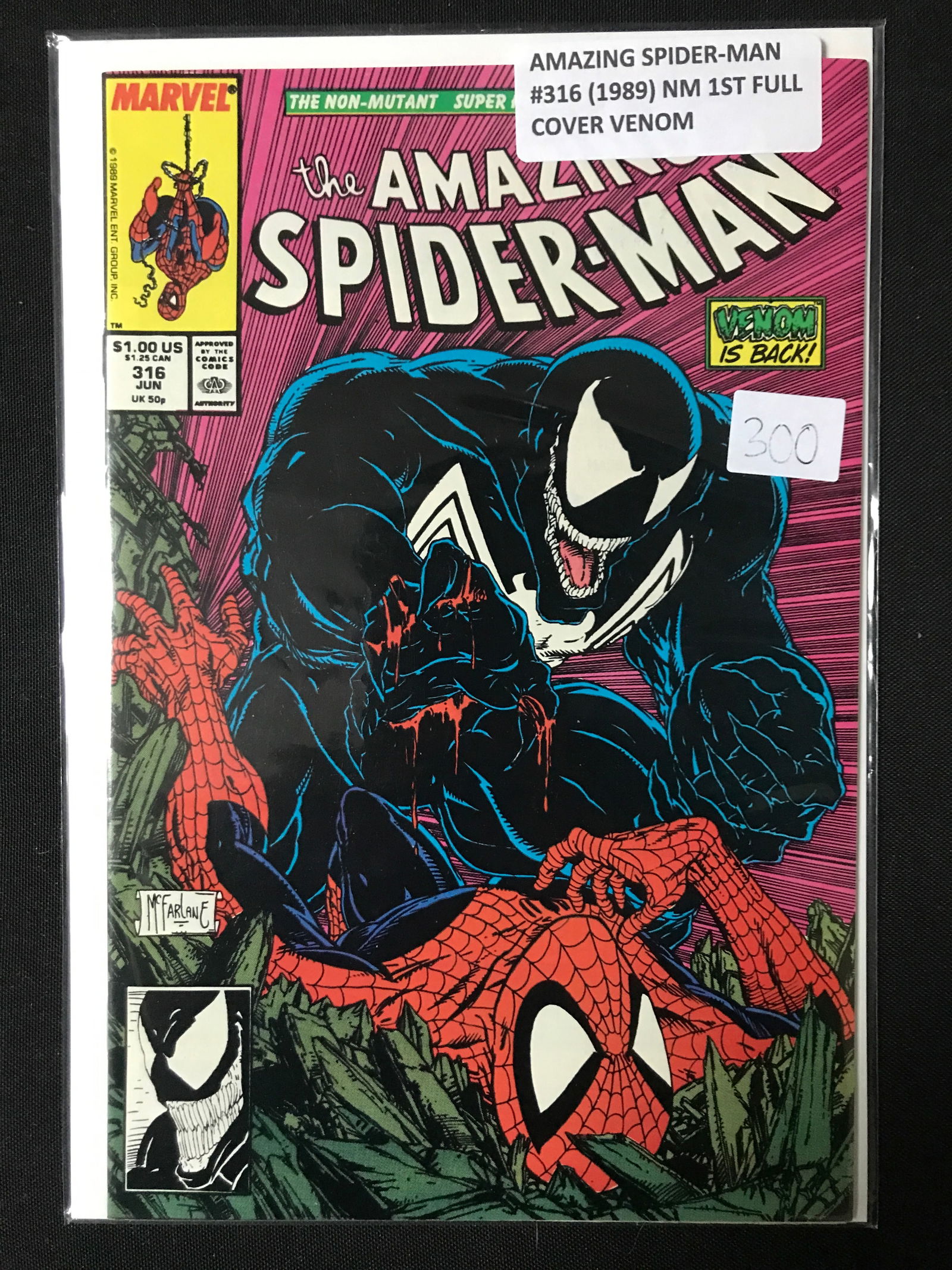 AMAZING SPIDERMAN #316 (1989) NM 1ST FULL COVER VENOM - MARVEL COMICS (1 of 1)