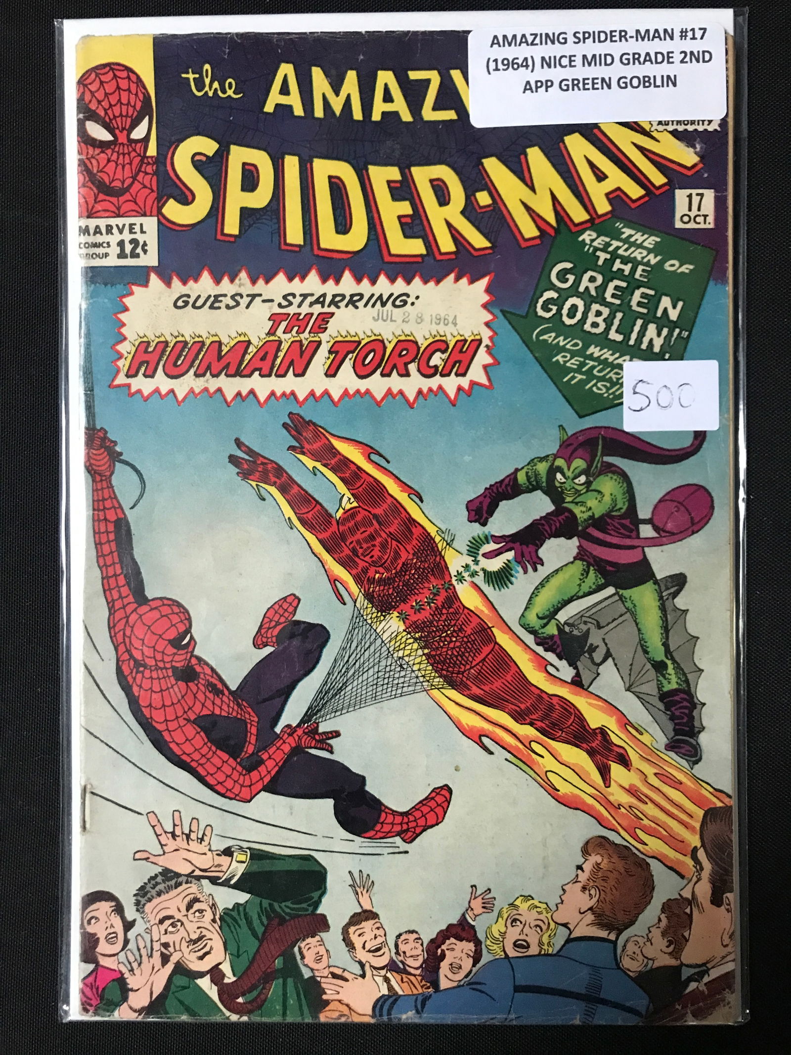 AMAZING SPIDERMAN #17 (1964) NICE MID GRADE 2ND APP GREEN GOBLIN - MARVEL COMICS (1 of 1)