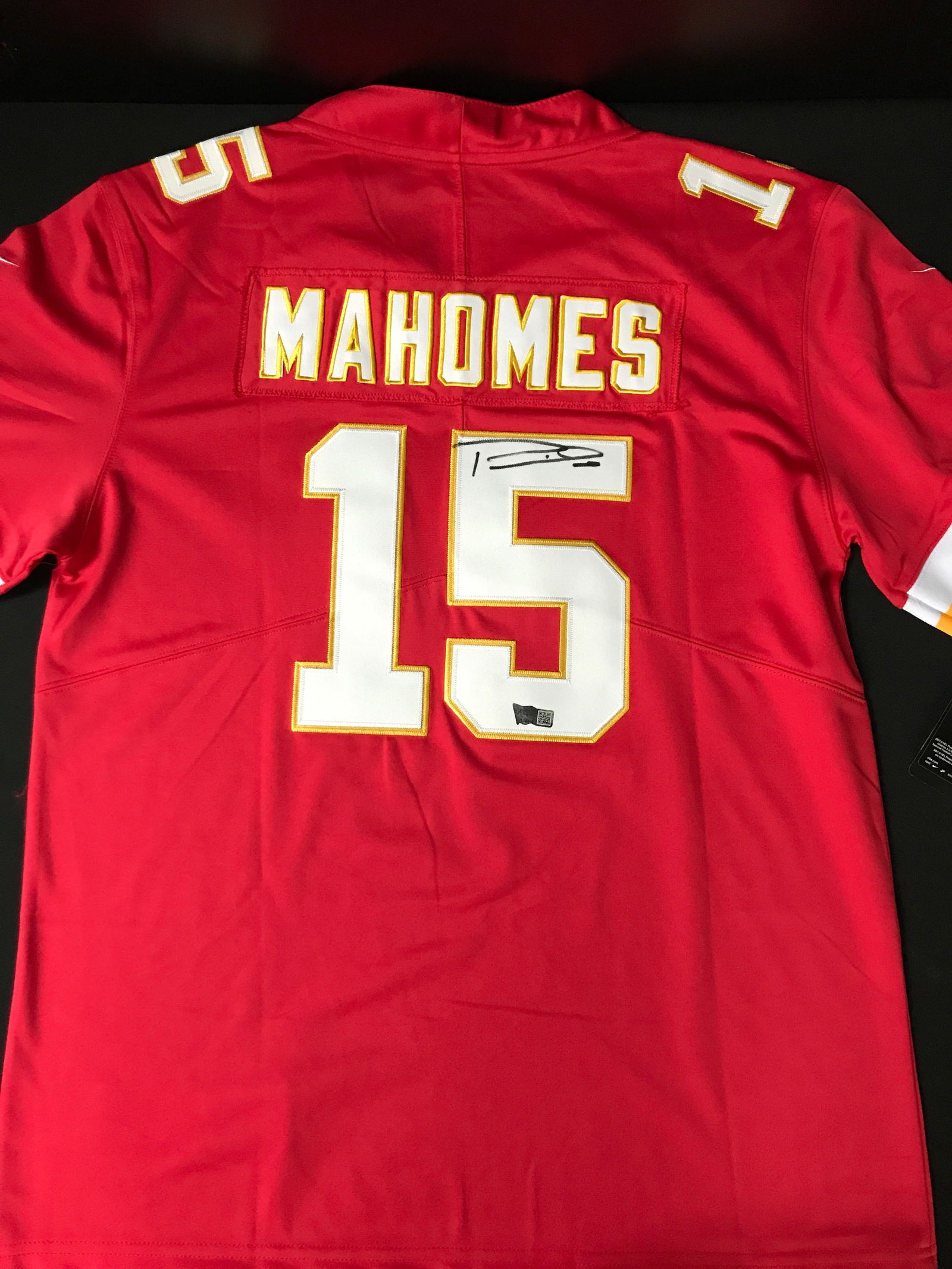 PATRICK MAHOMES SIGNED Kansas City CHIEFS CUSTOM FOOTBALL JERSEY - ACE COA (1 of 3)