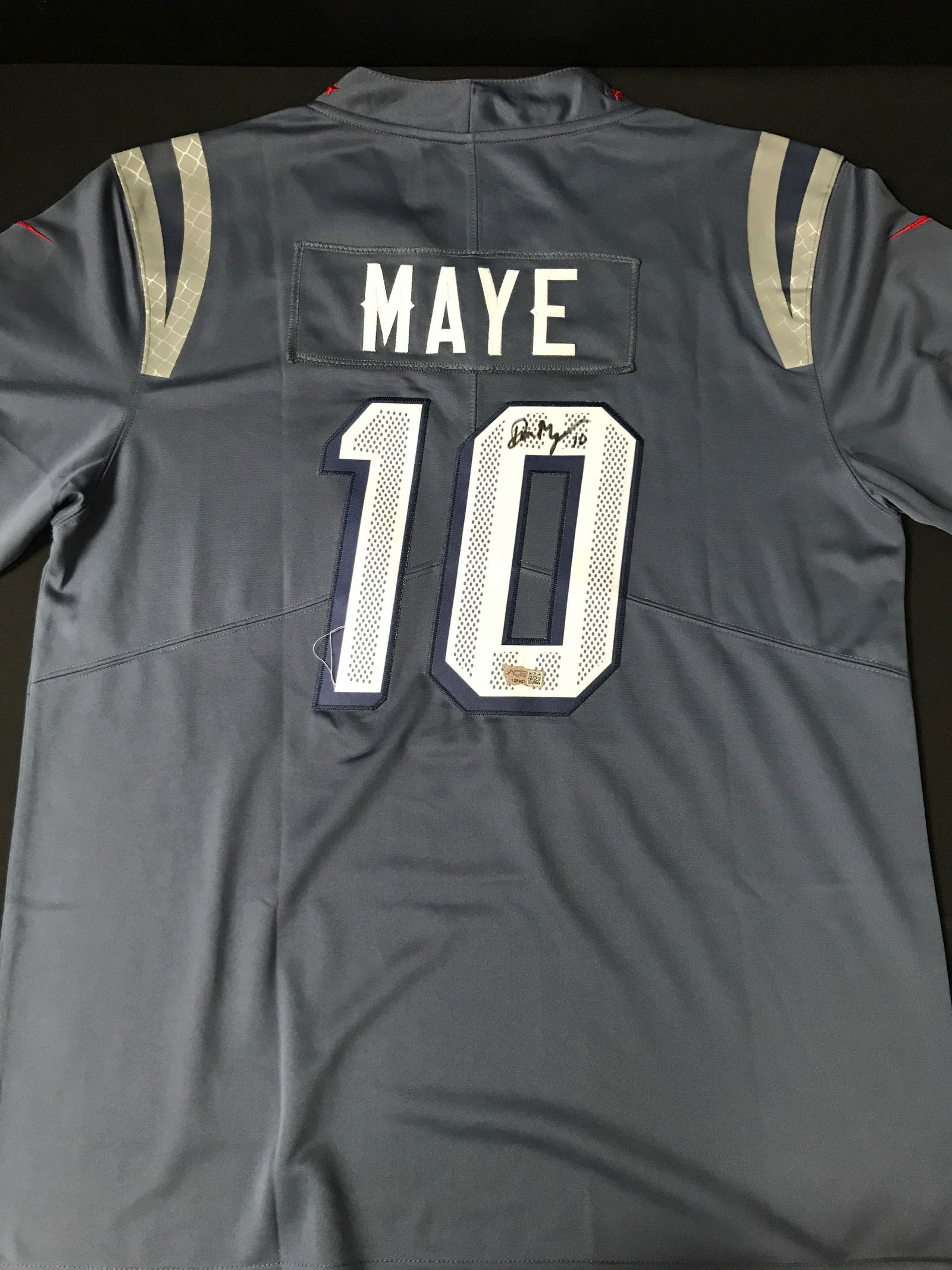 DRAKE MAYE SIGNED New England PATRIOTS CUSTOM JERSEY - ACE COA (1 of 3)