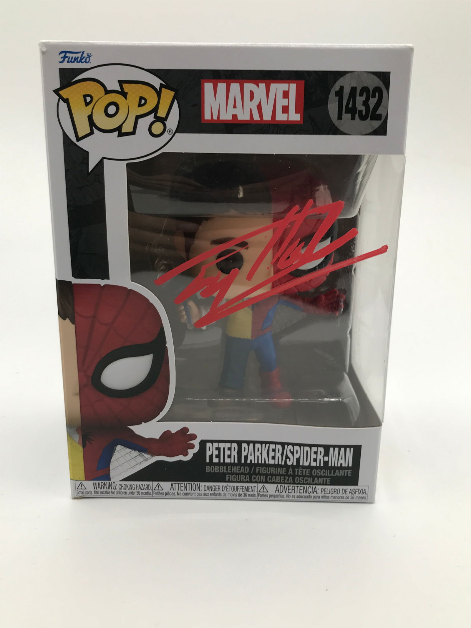 TOM HOLLAND SIGNED SPIDERMAN FUNKO POP - KB COA (1 of 2)
