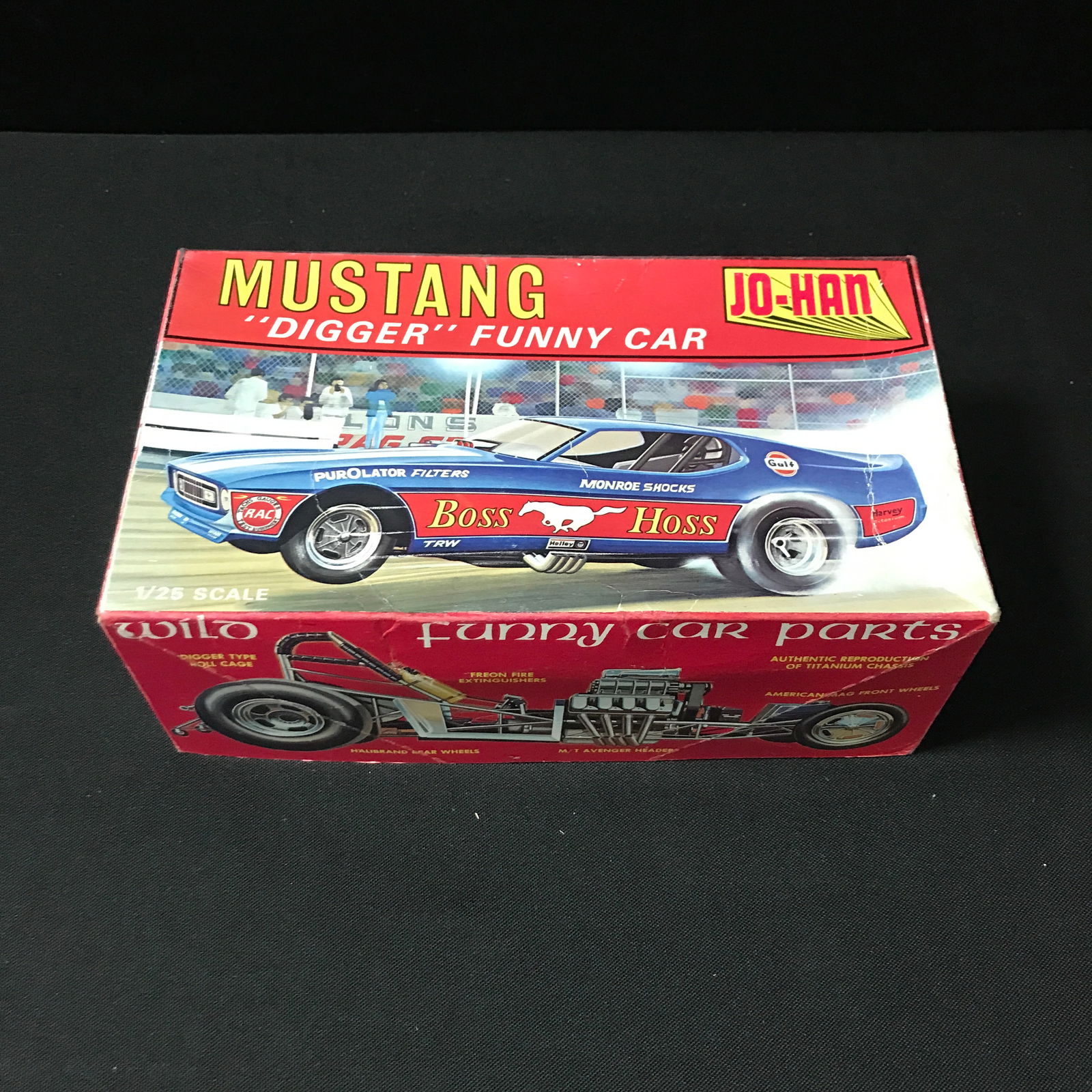 UNBUILT JO-HAN MUSTANG "DIGGER" FUNNY CAR MODEL KIT IN ORIGINAL PACKAGING (1 of 1)