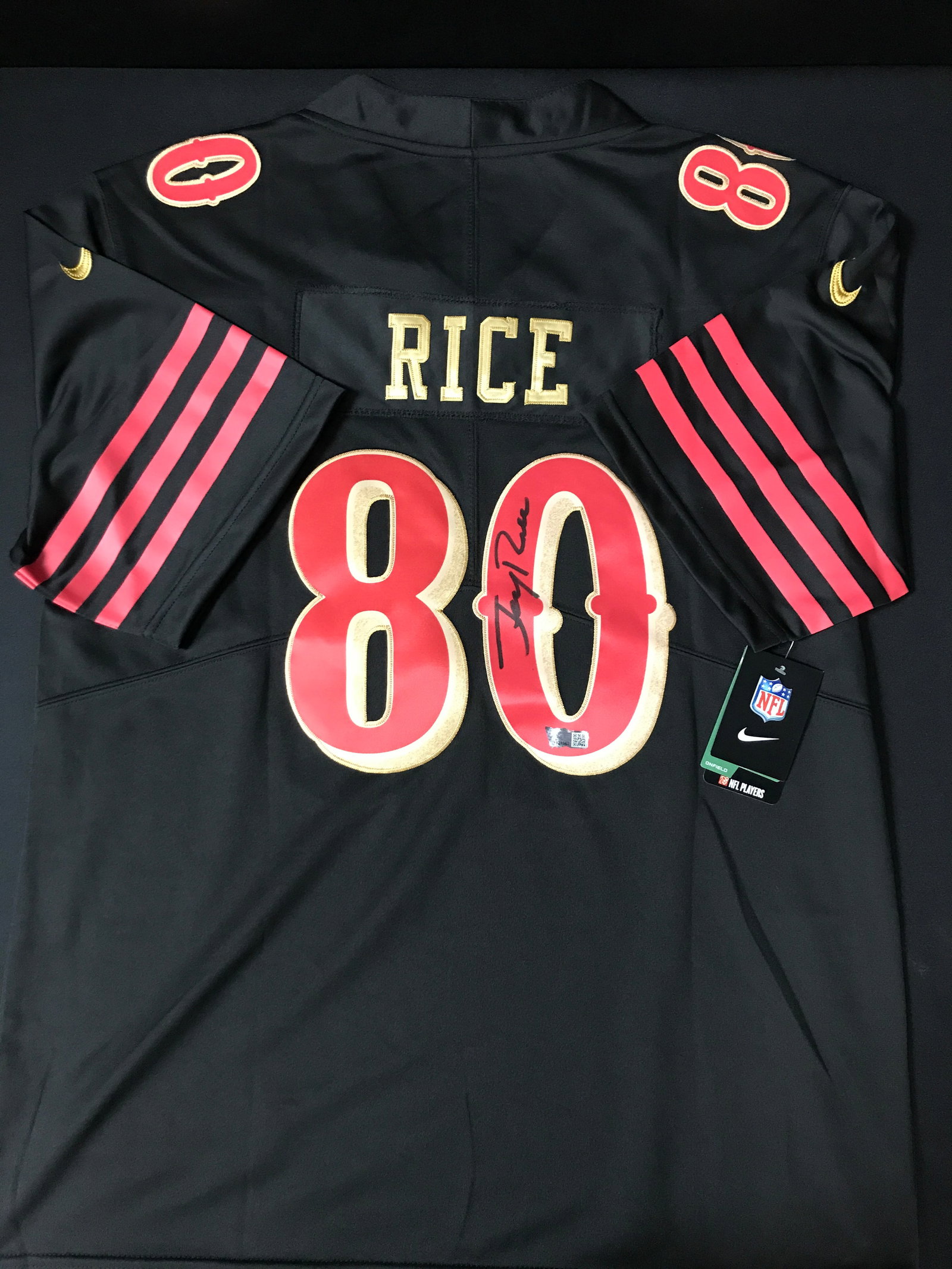 JERRY RICE SIGNED San Francisco 49ERS CUSTOM JERSEY - ACE COA: Prices are in Canadian dollars