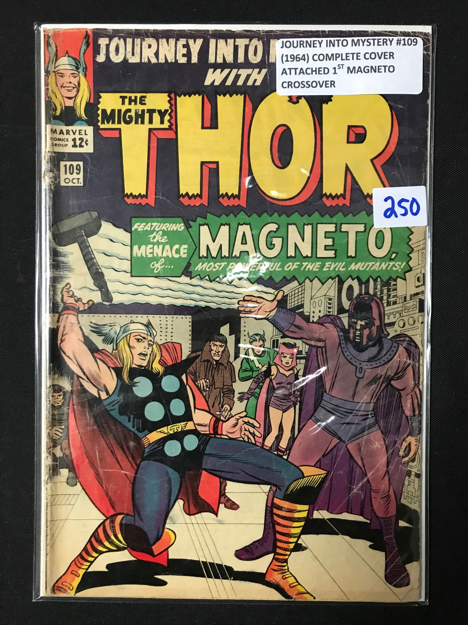 JOURNEY INTO MYSTERY #109 (1964) COMPLETE COVER ATTACHED 1ST MAGNETO CROSSOVER - MARVEL COMICS (1 of 1)
