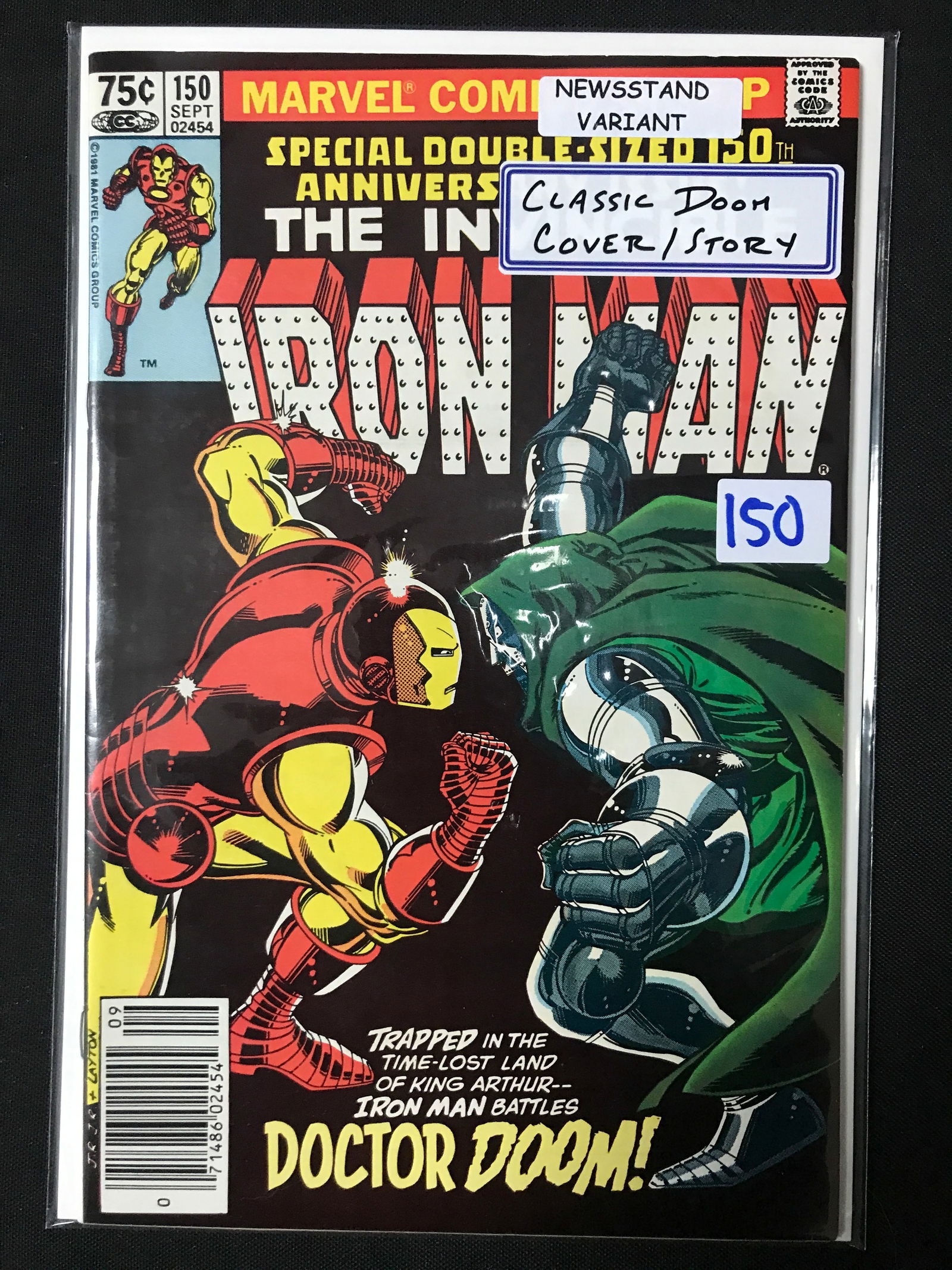 IRON MAN #150 NEWSSTAND VARIANT - MARVEL COMICS (1 of 1)