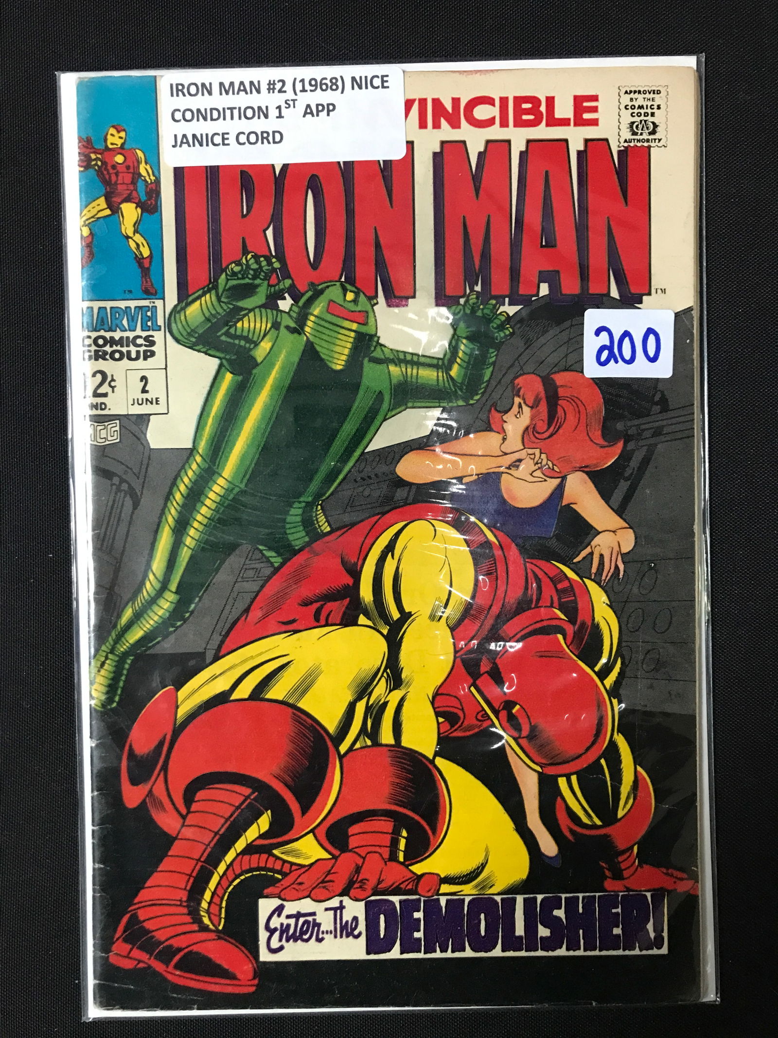IRON MAN #2 (1968) 1ST APP JANICE CORD - MARVEL COMICS (1 of 1)