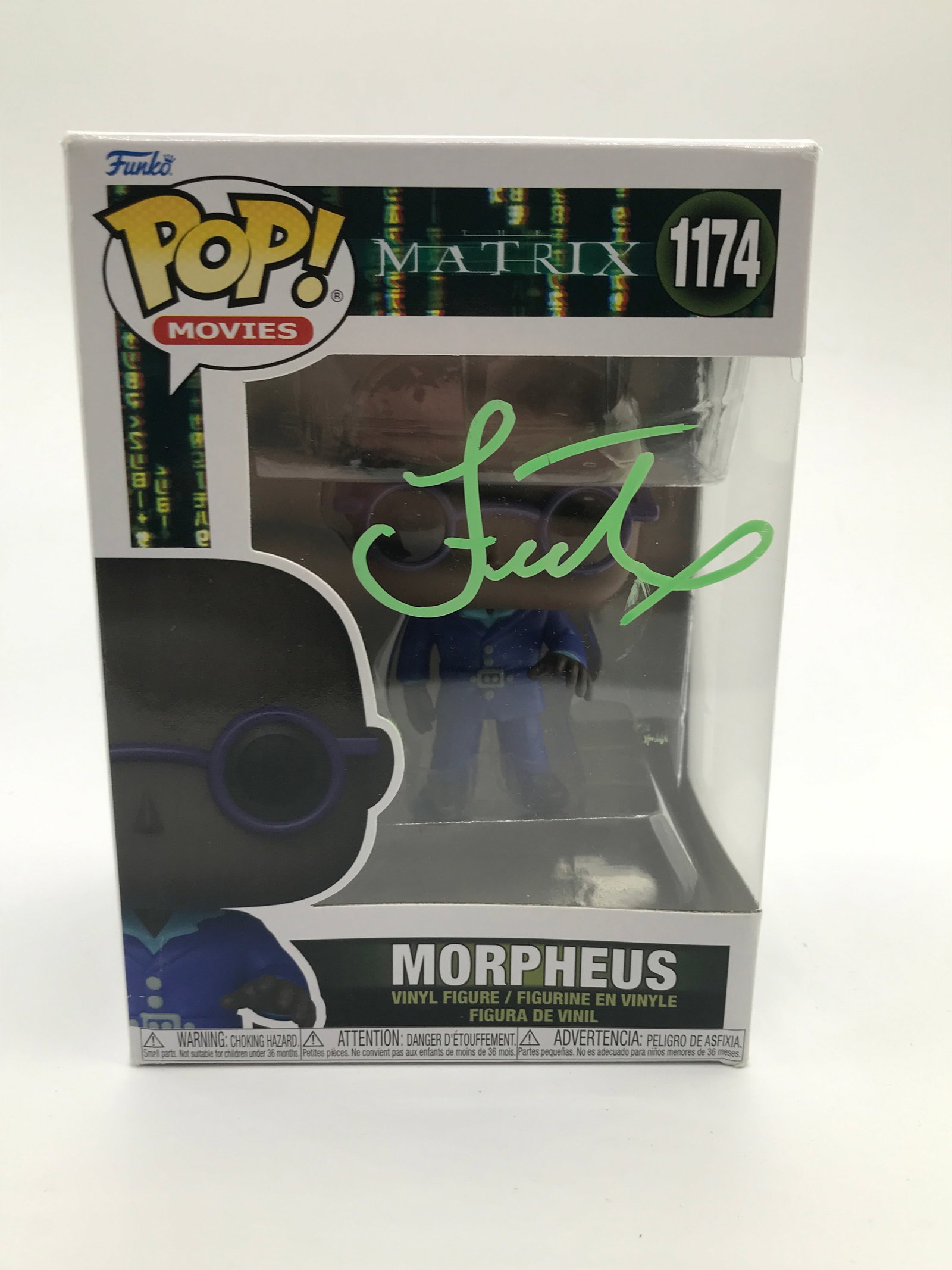 LAWRENCE FISHBURNE SIGNED MORPHEUS FUNKO POP - KB COA: Prices are in Canadian dollars