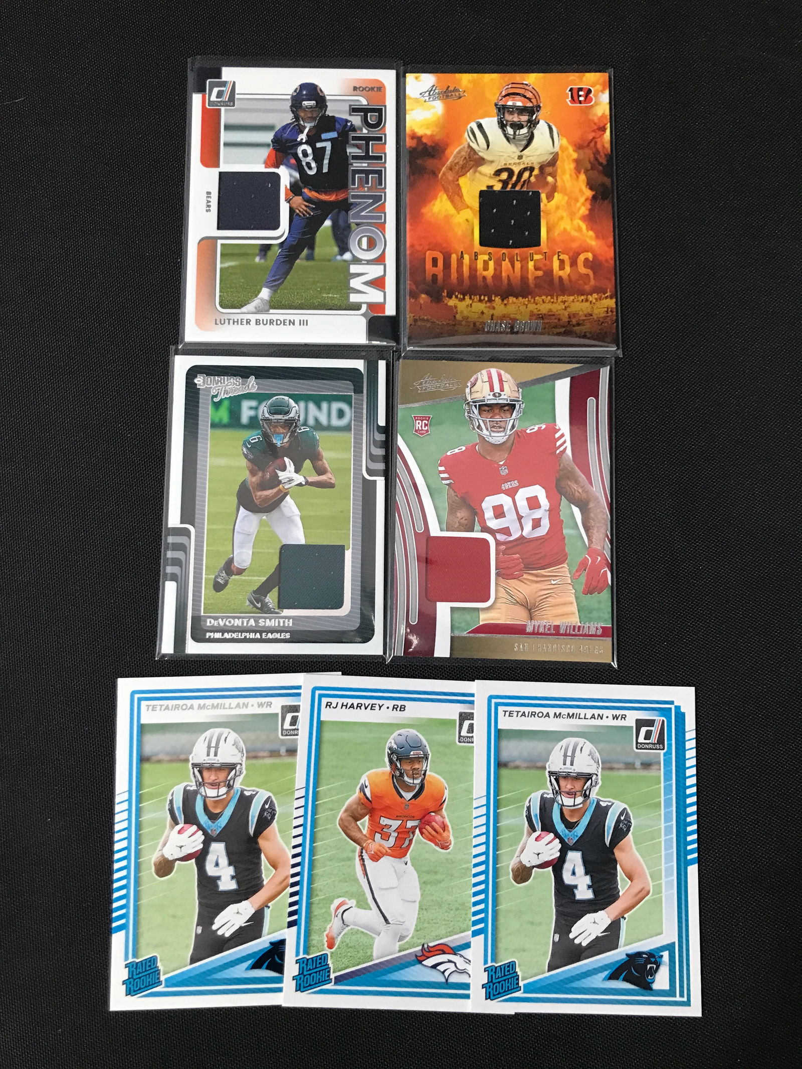 LOT OF 7 NFL TRADING CARDS INCLUDING 4 PATCH CARDS (1 of 1)