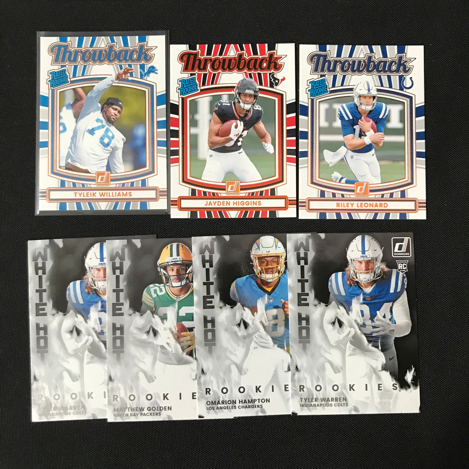 LOT OF 7 NFL ROOKIE TRADING CARDS (1 of 1)