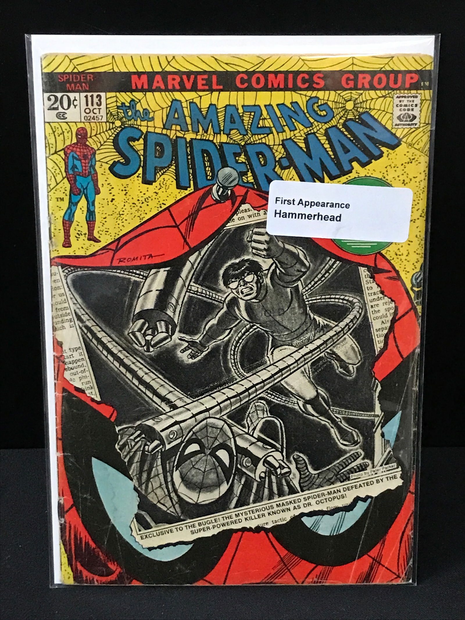 THE AMAZING SPIDERMAN #113 1ST HAMMERHEAD - MARVEL COMICS (1 of 1)