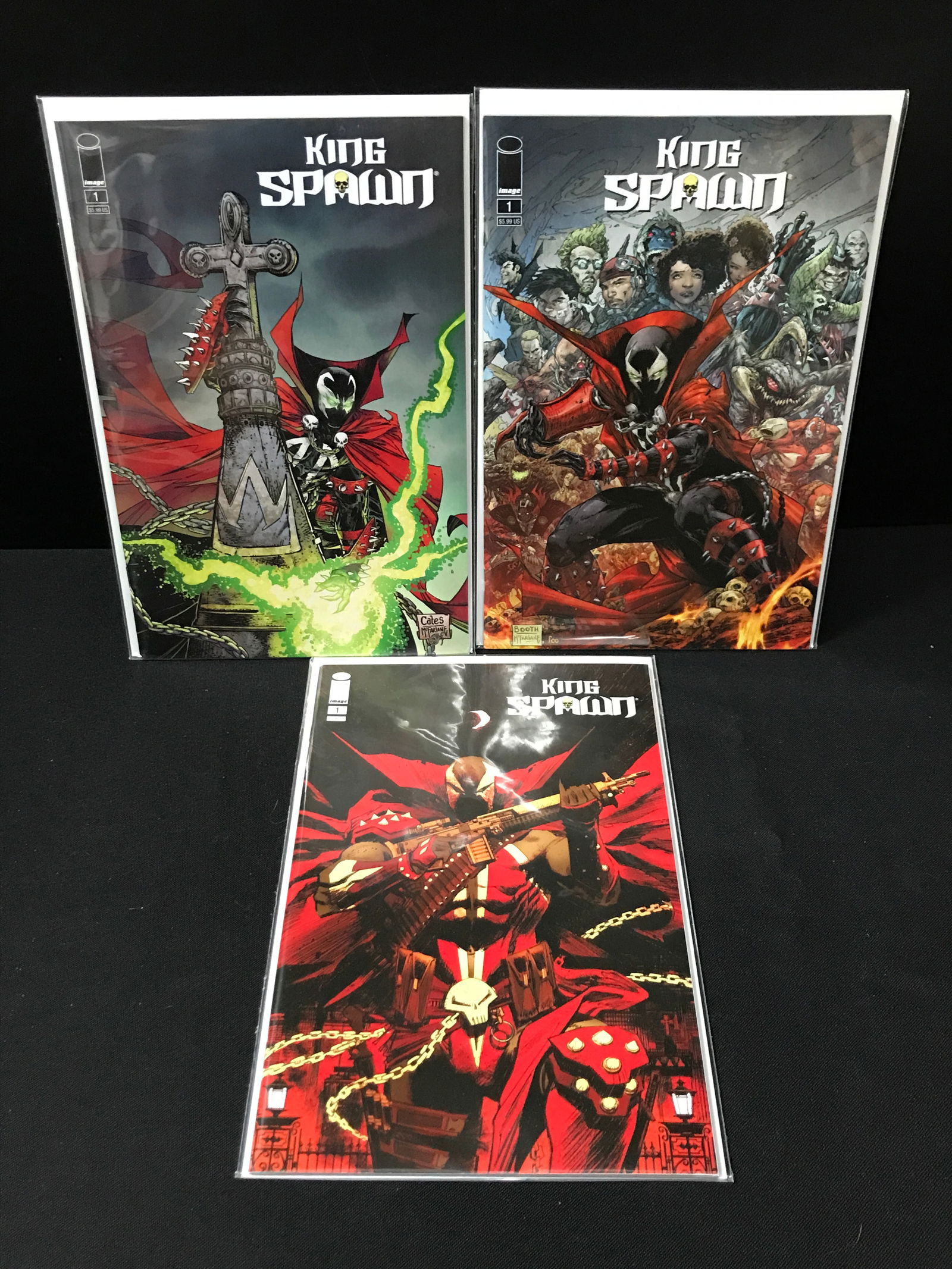 LOT OF 3 KING SPAWN #1 COMICS - IMAGE (1 of 1)