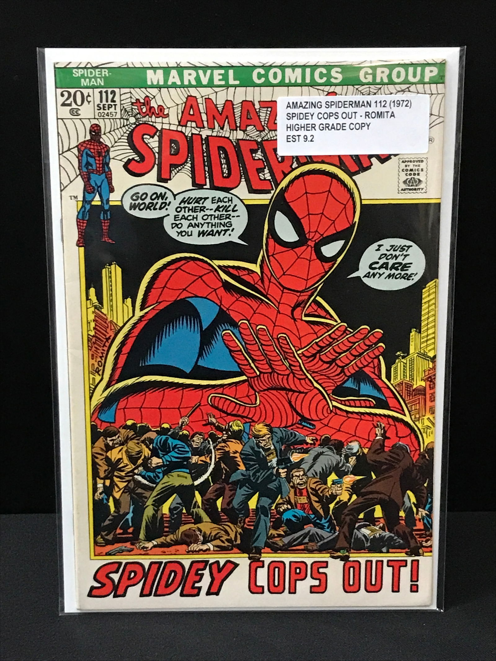 AMAZING SPIDERMAN #112 (1972) EST GRADE 9.2 - MARVEL COMICS (1 of 1)