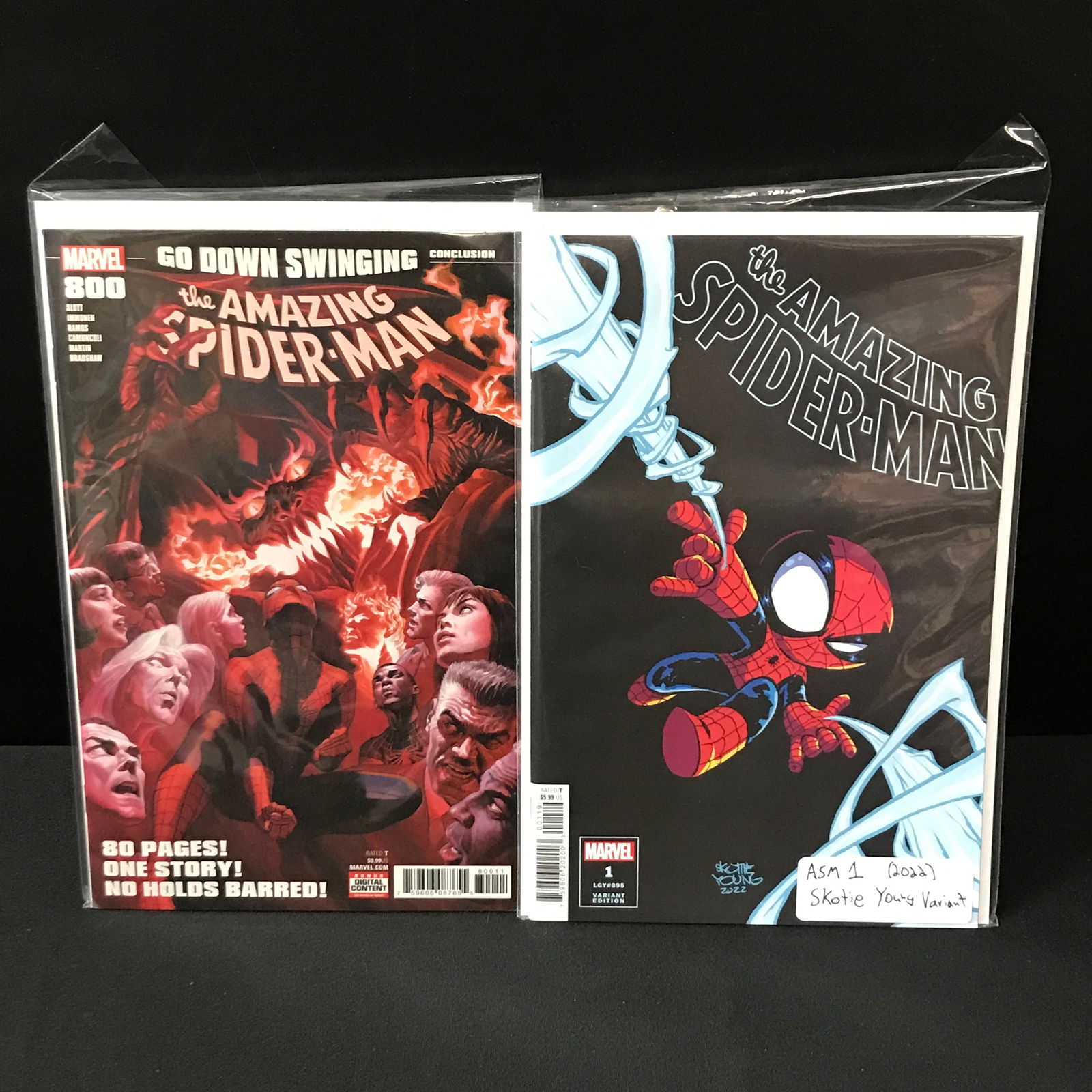 LOT OF 2 THE AMAZING SPIDERMAN COMICS INCLUDING #1 VARIANT - MARVEL COMICS (1 of 1)